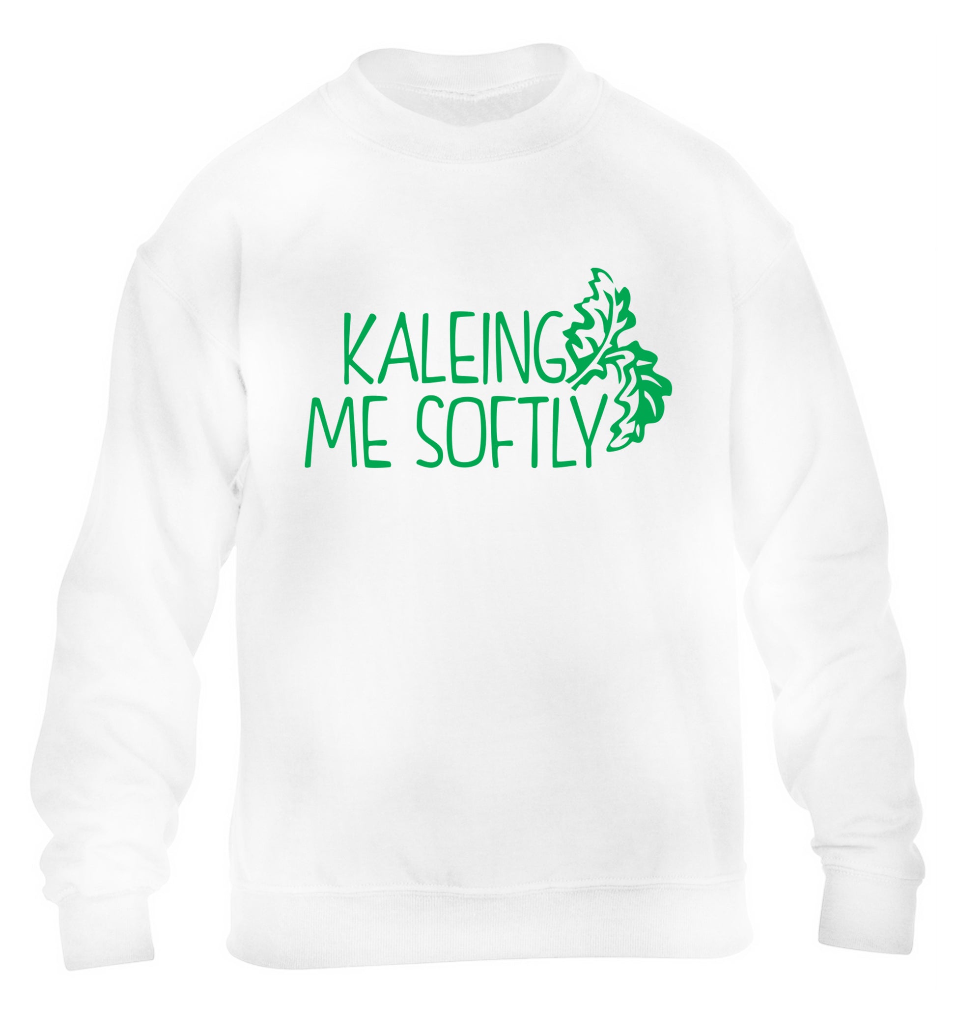 Kaleing me softly children's white sweater 12-14 Years