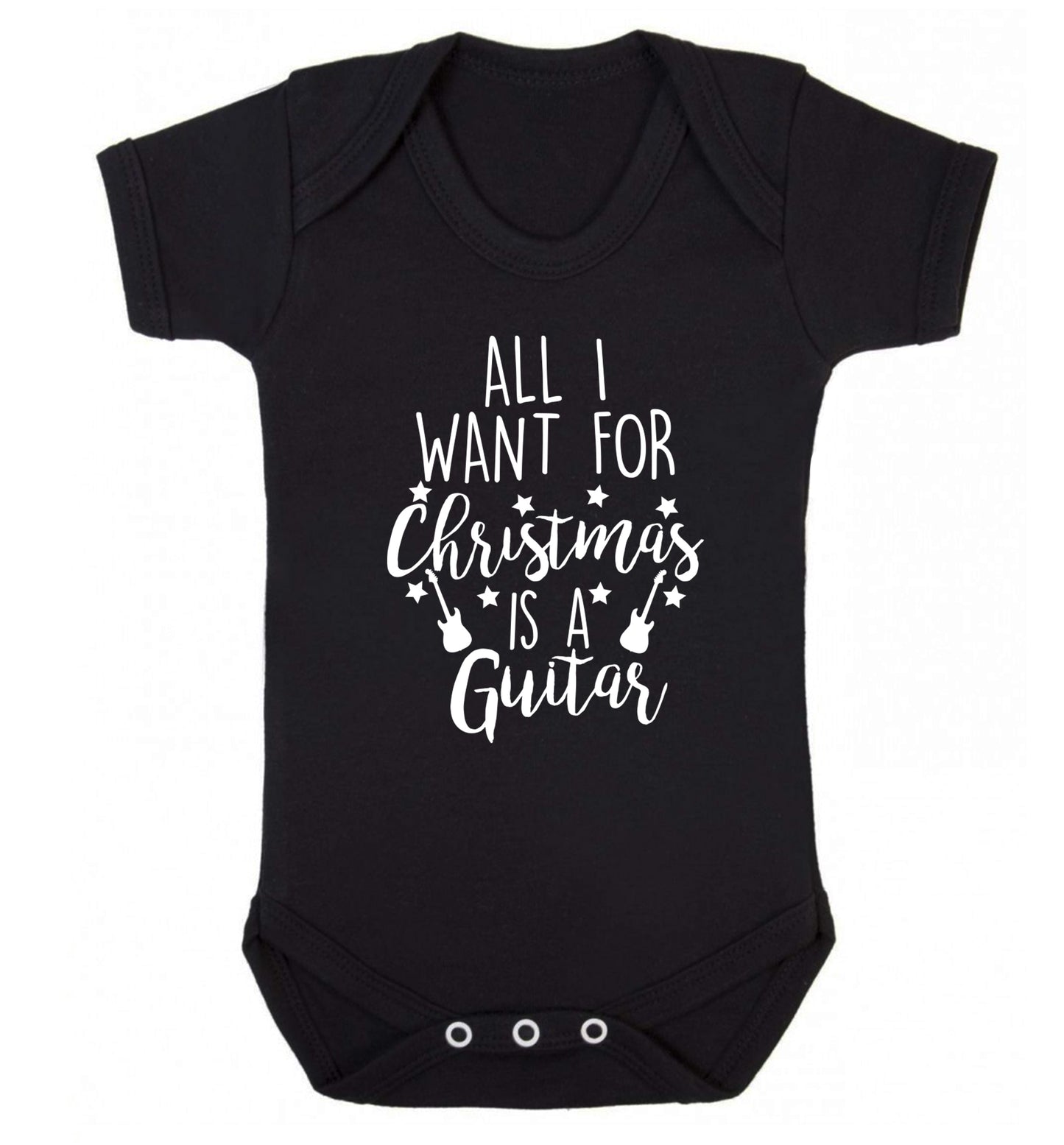All I want for Christmas is a guitar Baby Vest black 18-24 months
