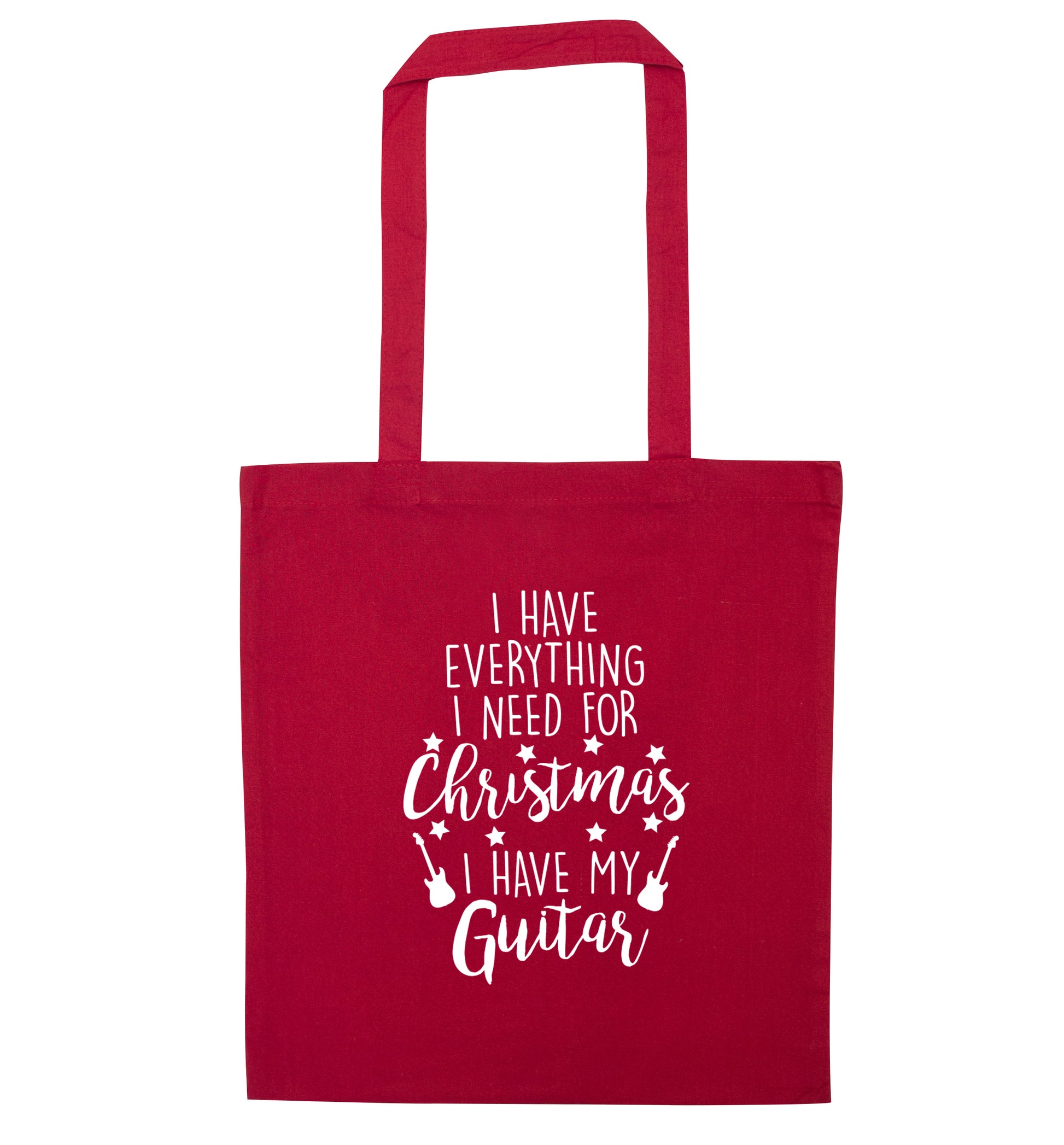 I have everything I need for Christmas I have my guitar red tote bag
