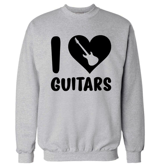 I love guitars Adult's unisex grey Sweater 2XL