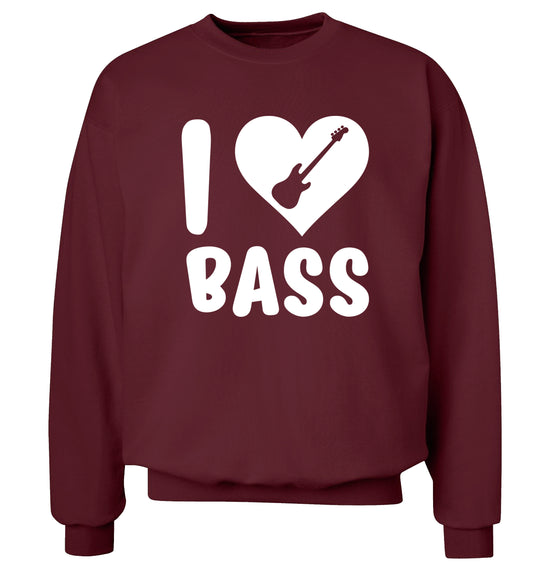 I love bass Adult's unisex maroon Sweater 2XL