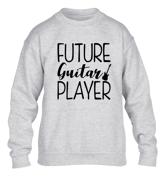 Future guitar player children's grey sweater 12-14 Years