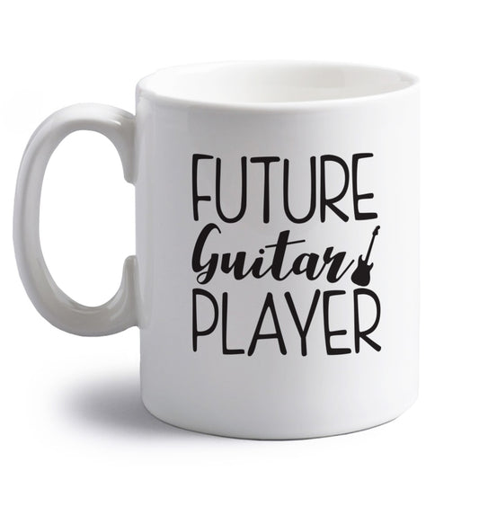 Future guitar player right handed white ceramic mug 