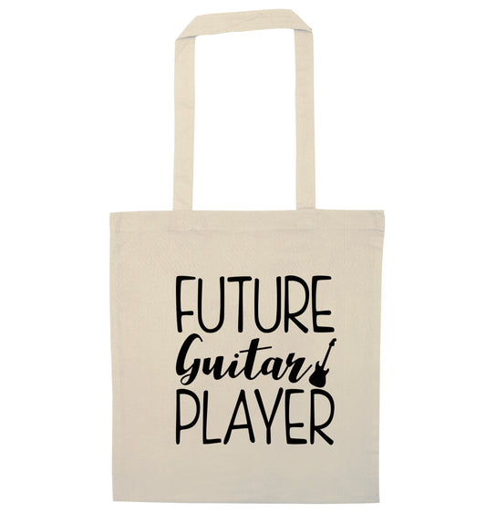 Future guitar player natural tote bag