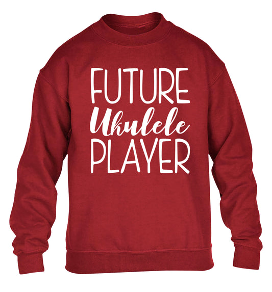 Future ukulele player children's grey sweater 12-14 Years