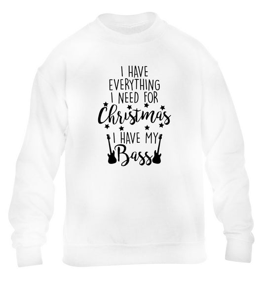 I have everything I need for Christmas I have my bass children's white sweater 12-14 Years