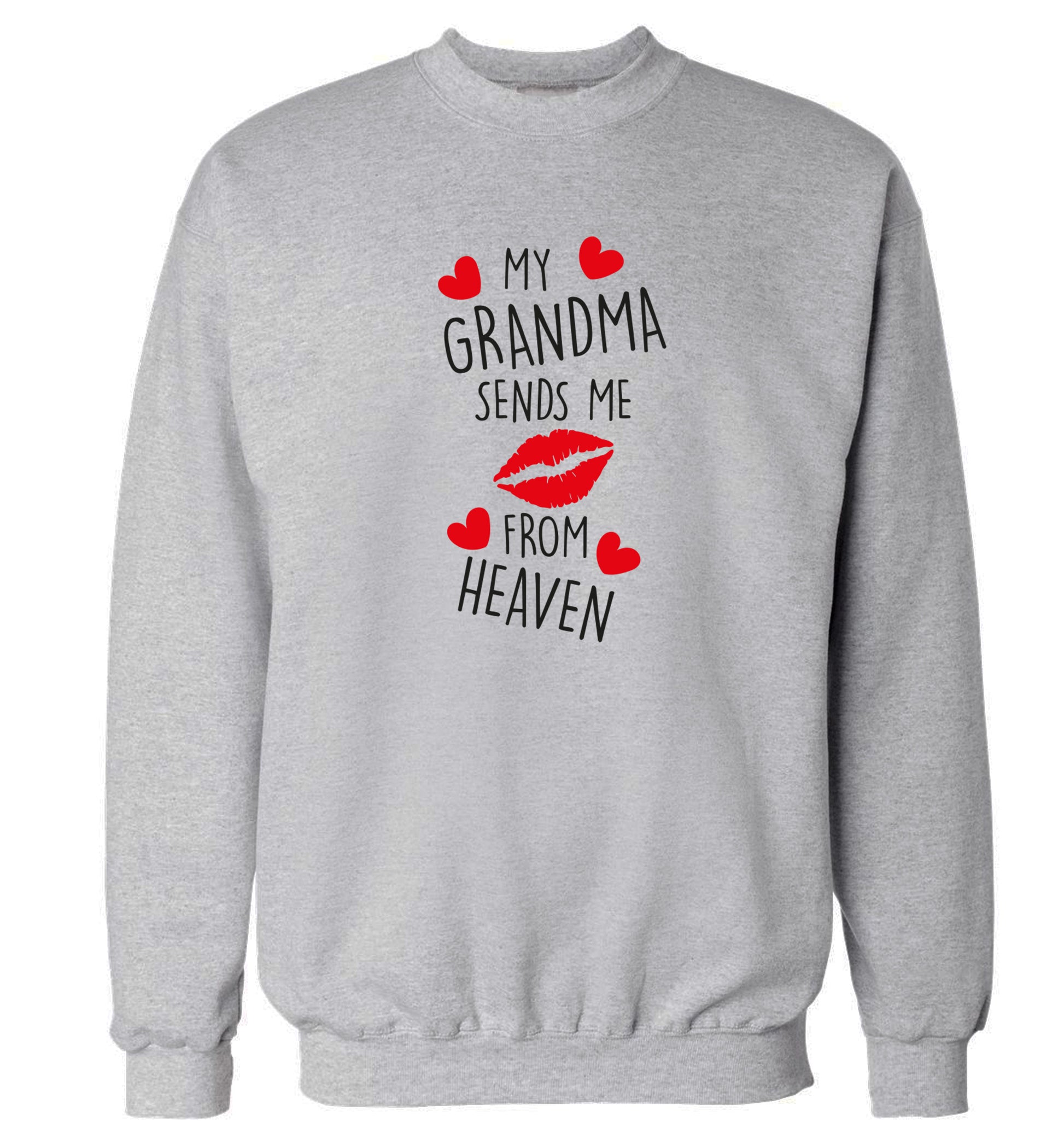 My grandma sends me kisses from heaven Adult's unisex grey Sweater 2XL