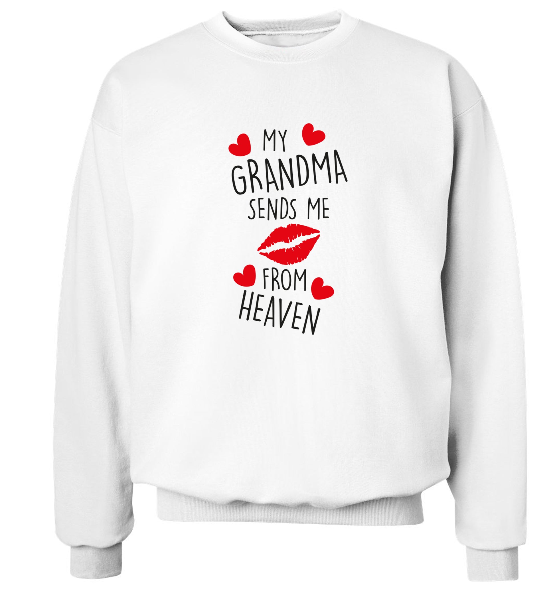 My grandma sends me kisses from heaven Adult's unisex white Sweater 2XL