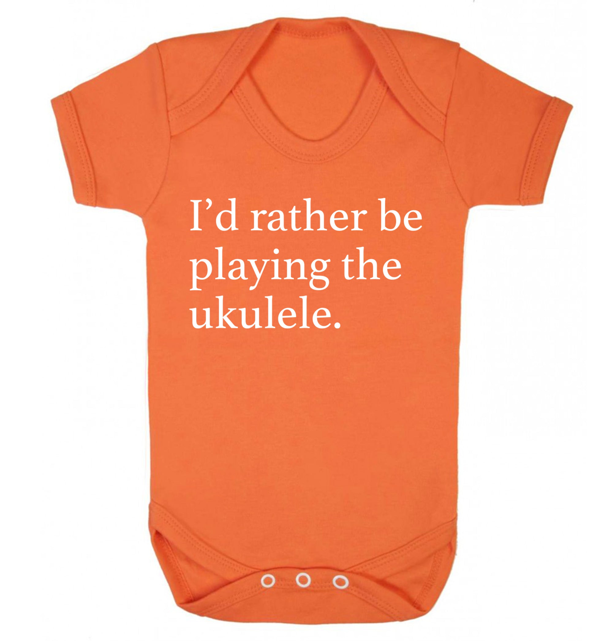 I'd rather by playing the ukulele Baby Vest orange 18-24 months
