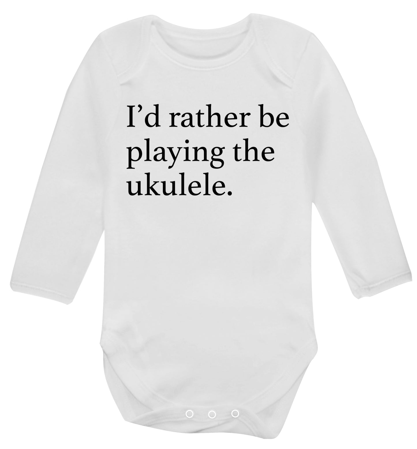 I'd rather by playing the ukulele Baby Vest long sleeved white 6-12 months