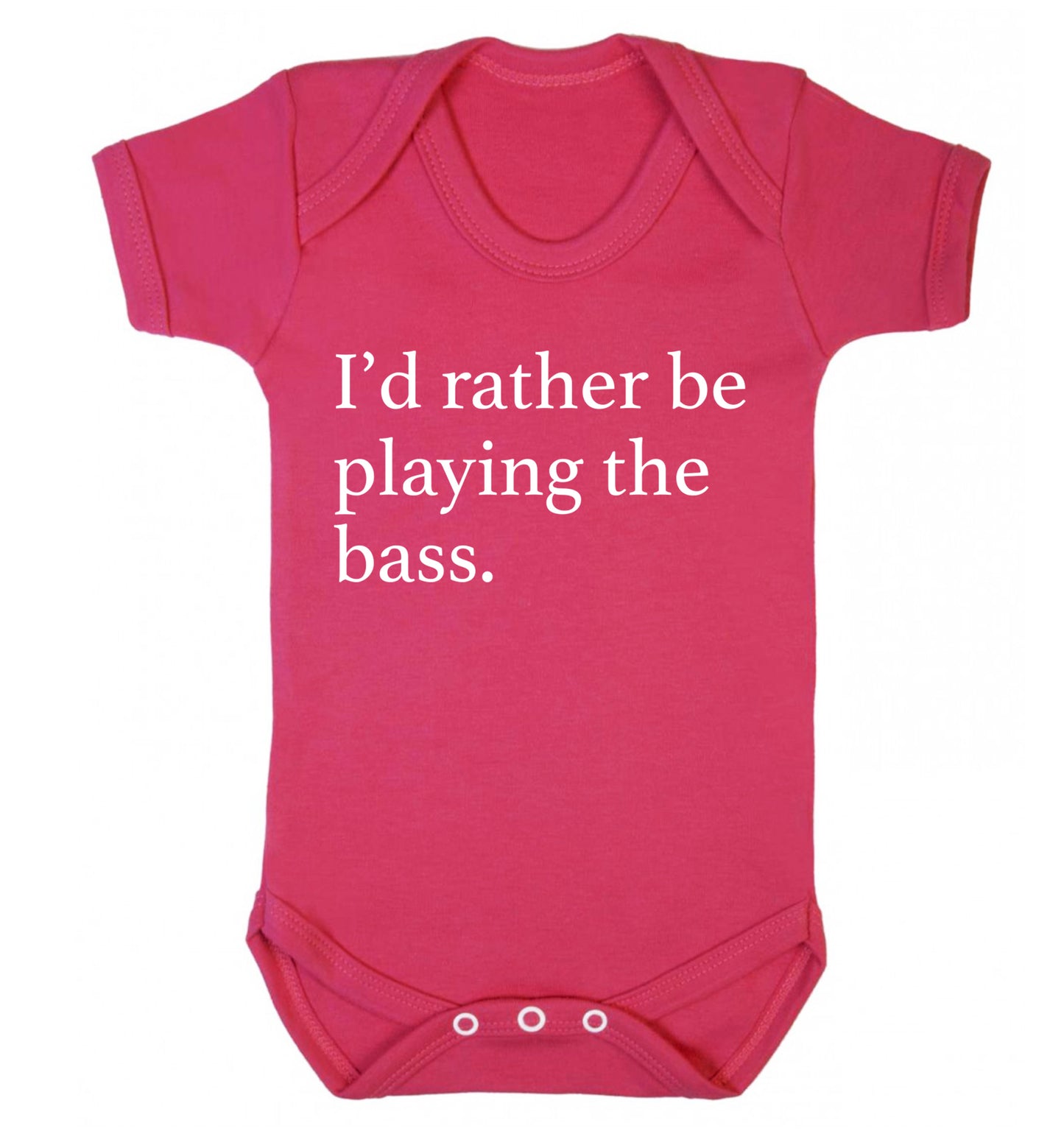I'd rather by playing the bass Baby Vest dark pink 18-24 months