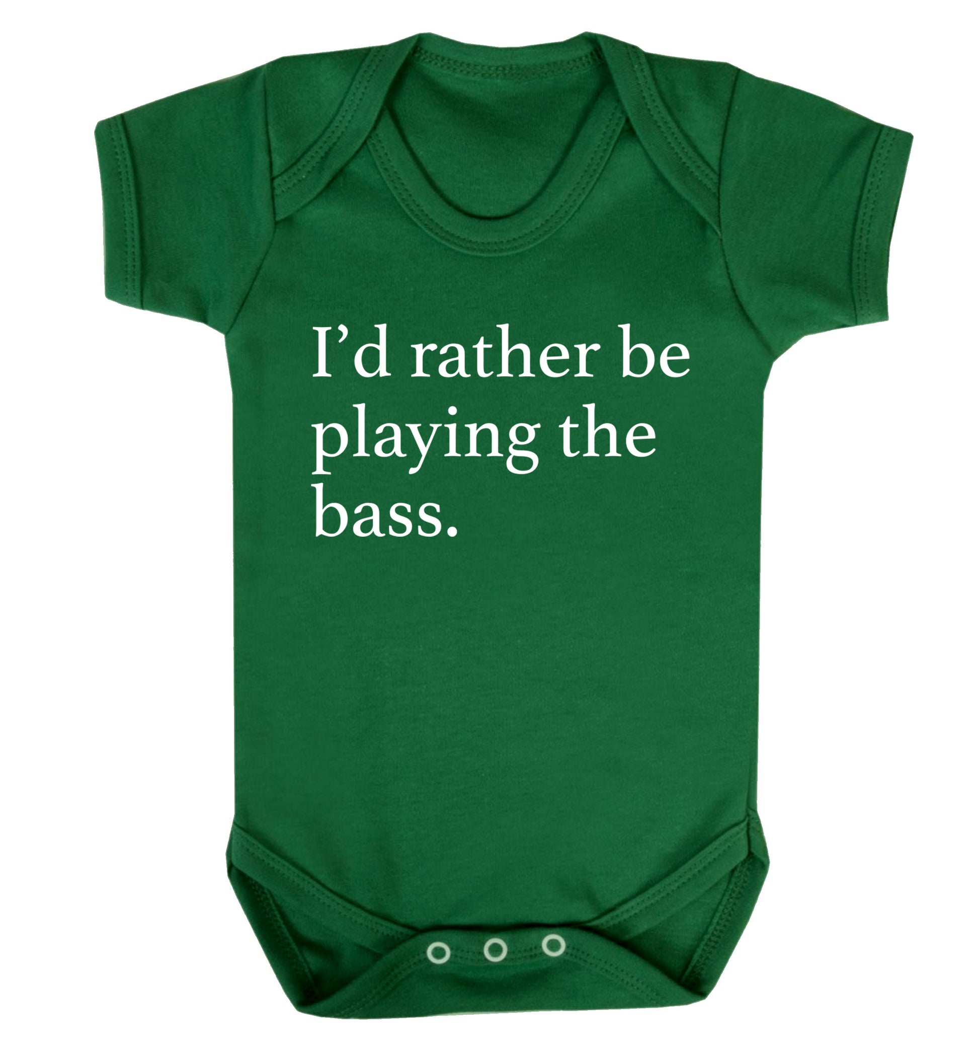I'd rather by playing the bass Baby Vest green 18-24 months