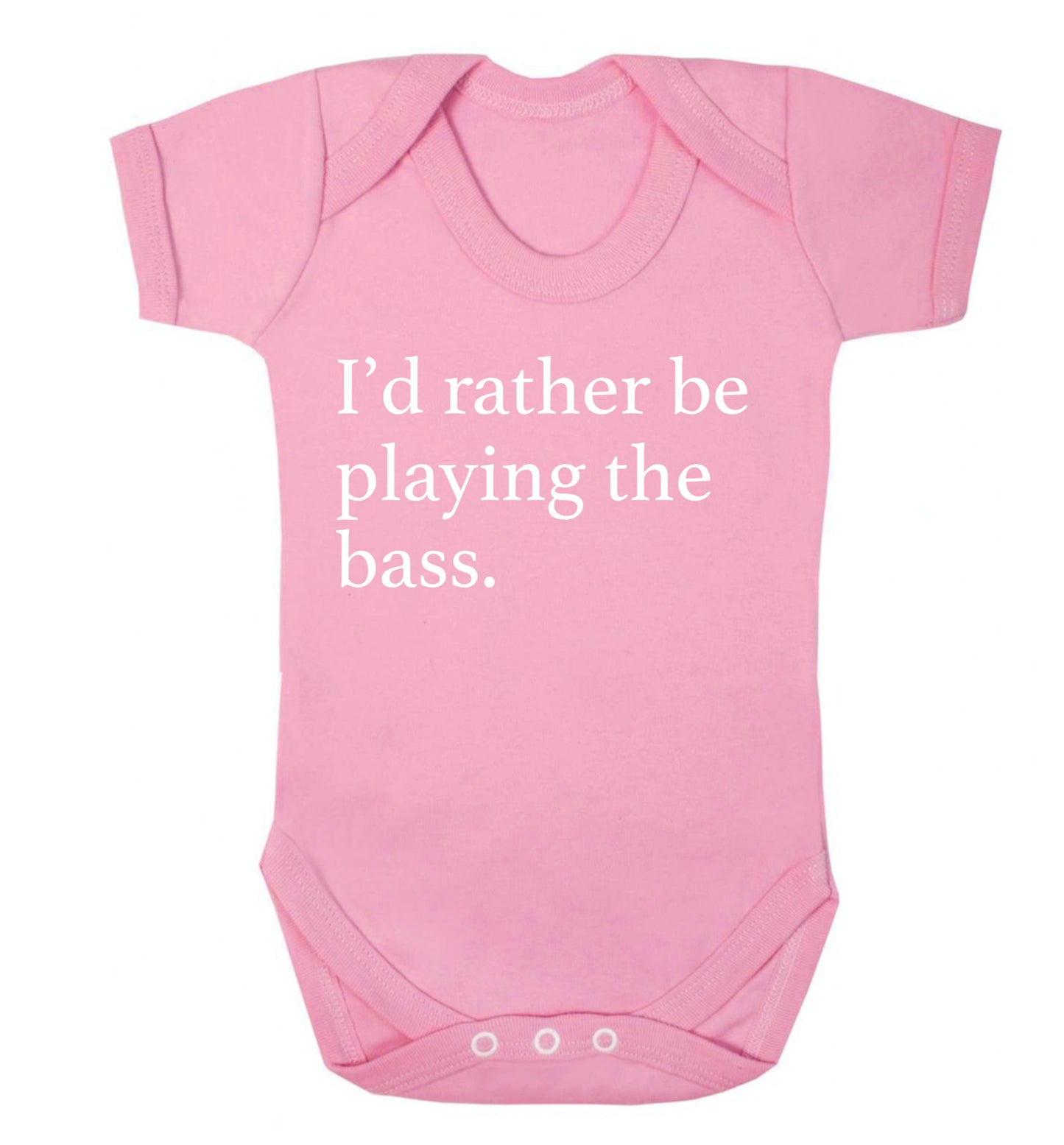 I'd rather by playing the bass Baby Vest pale pink 18-24 months