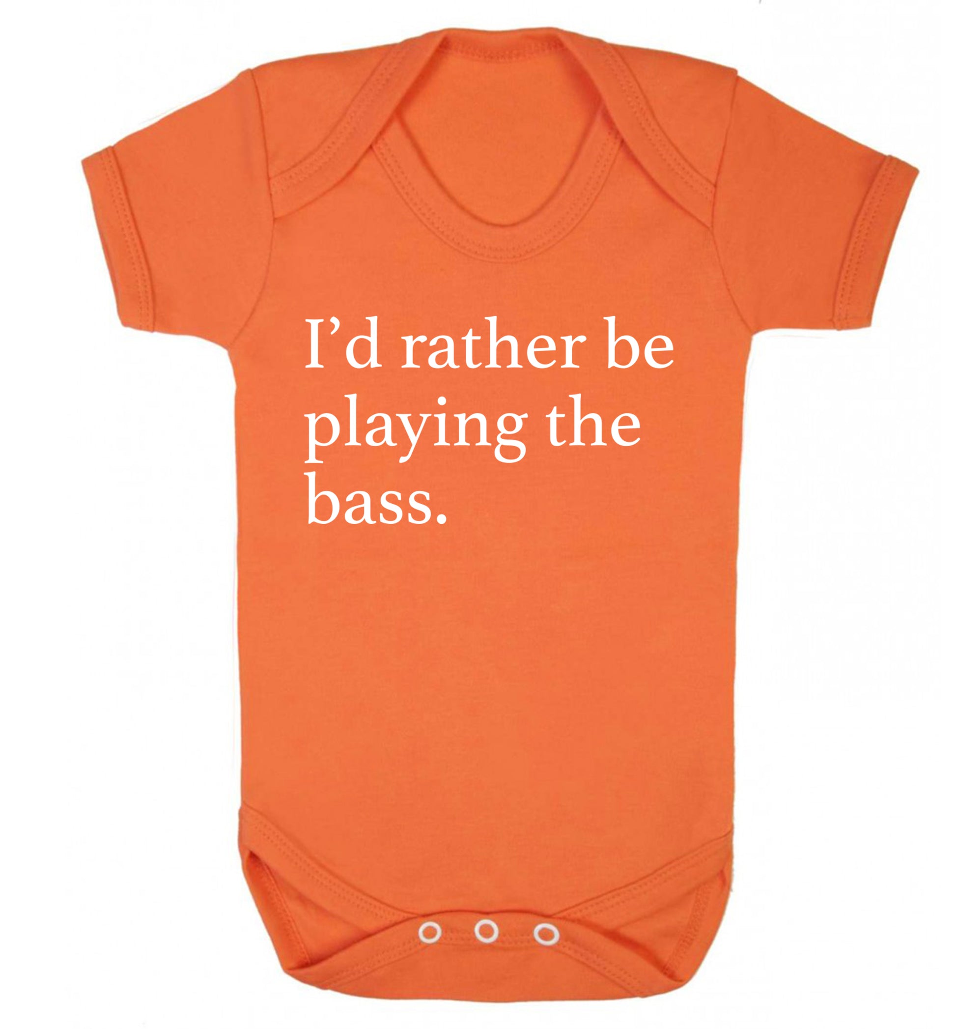 I'd rather by playing the bass Baby Vest orange 18-24 months
