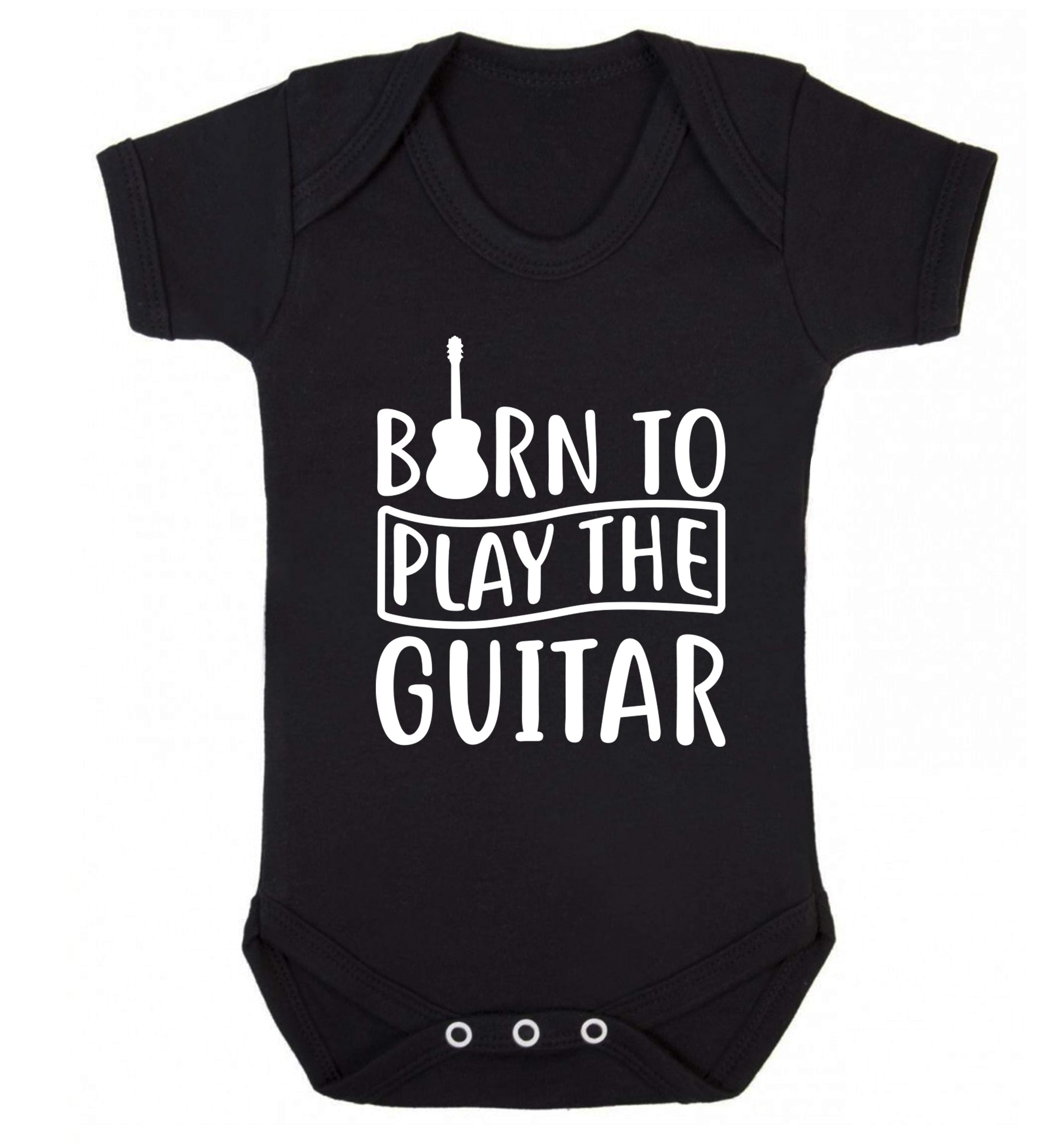 Born to play the guitar Baby Vest black 18-24 months