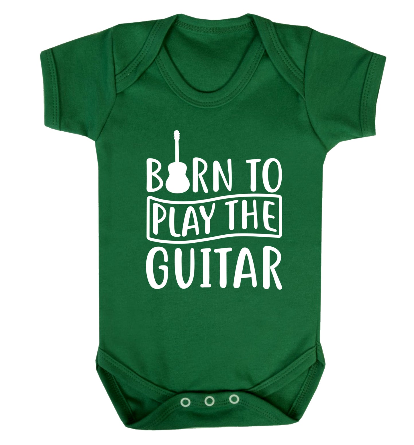 Born to play the guitar Baby Vest green 18-24 months