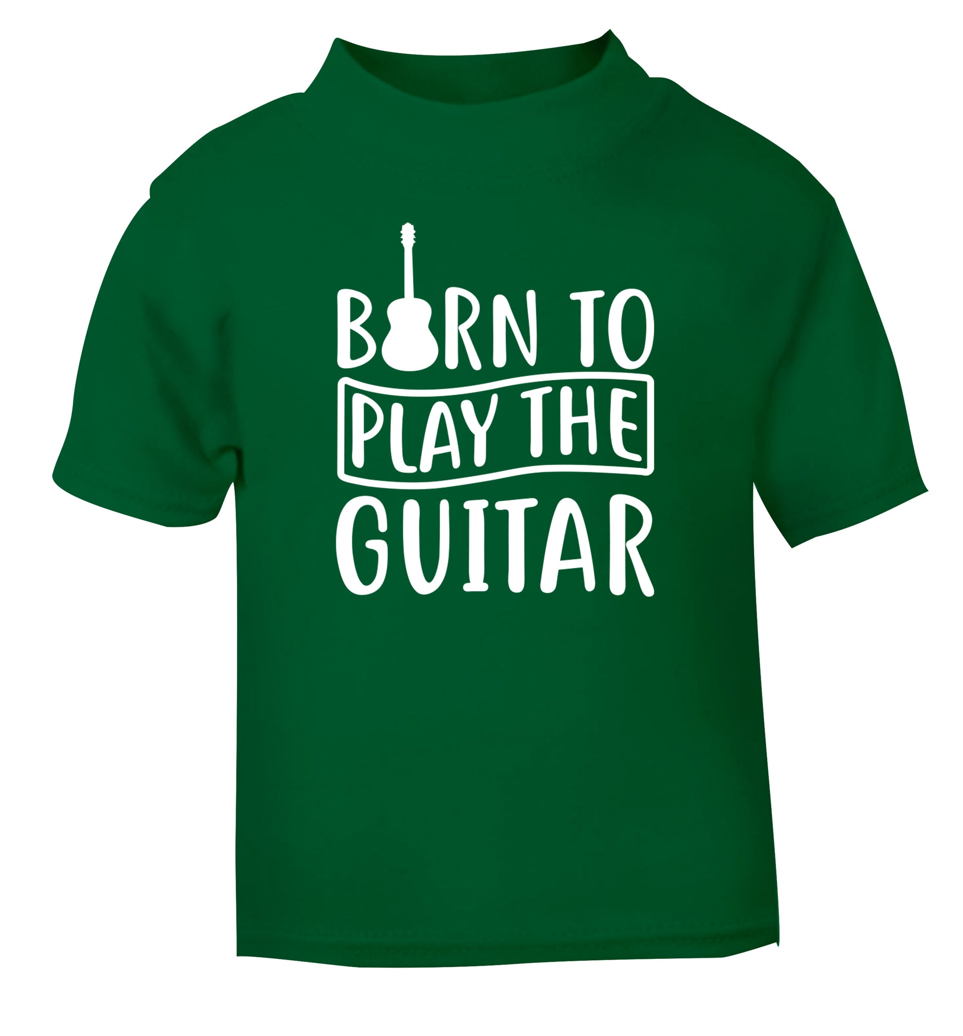 Born to play the guitar green Baby Toddler Tshirt 2 Years