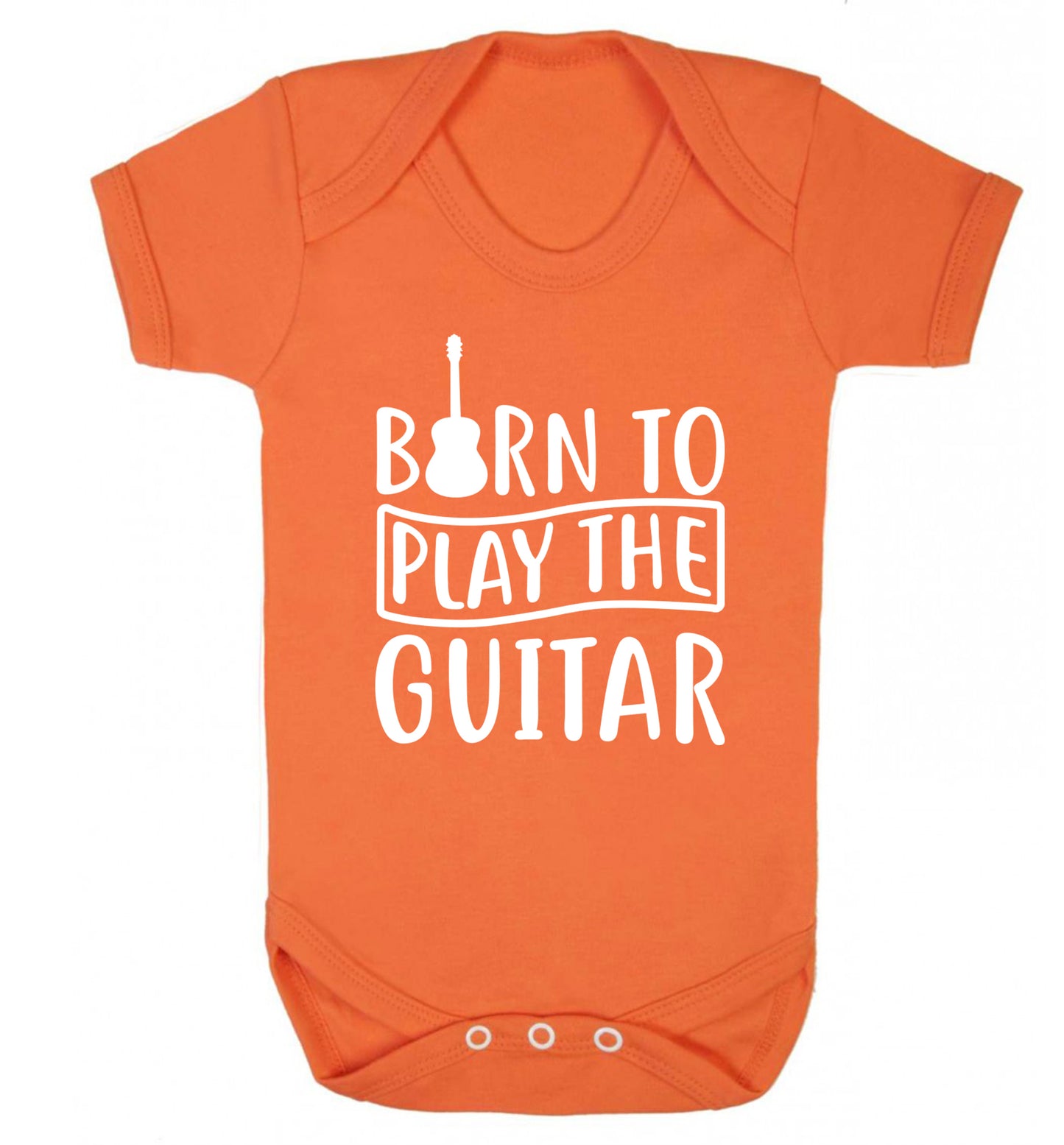Born to play the guitar Baby Vest orange 18-24 months