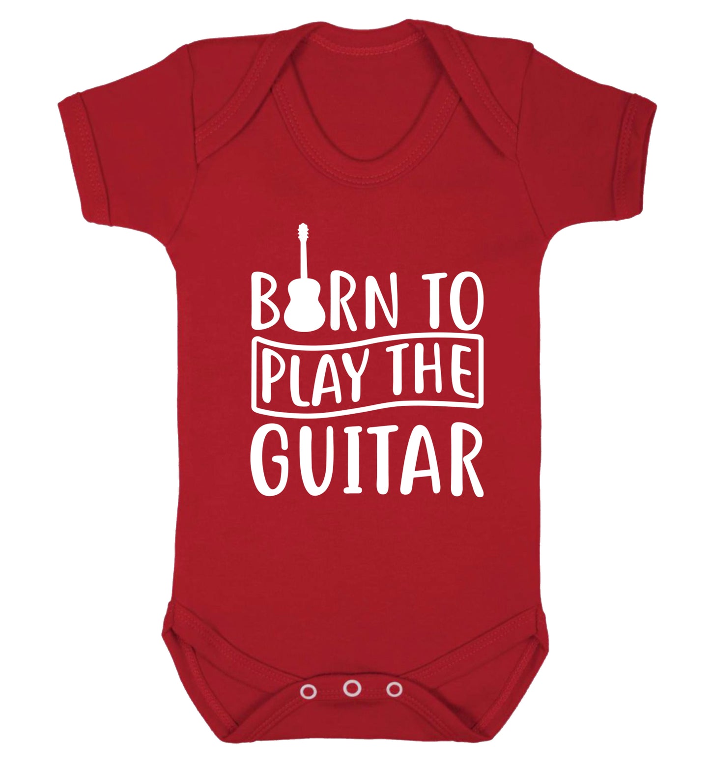 Born to play the guitar Baby Vest red 18-24 months