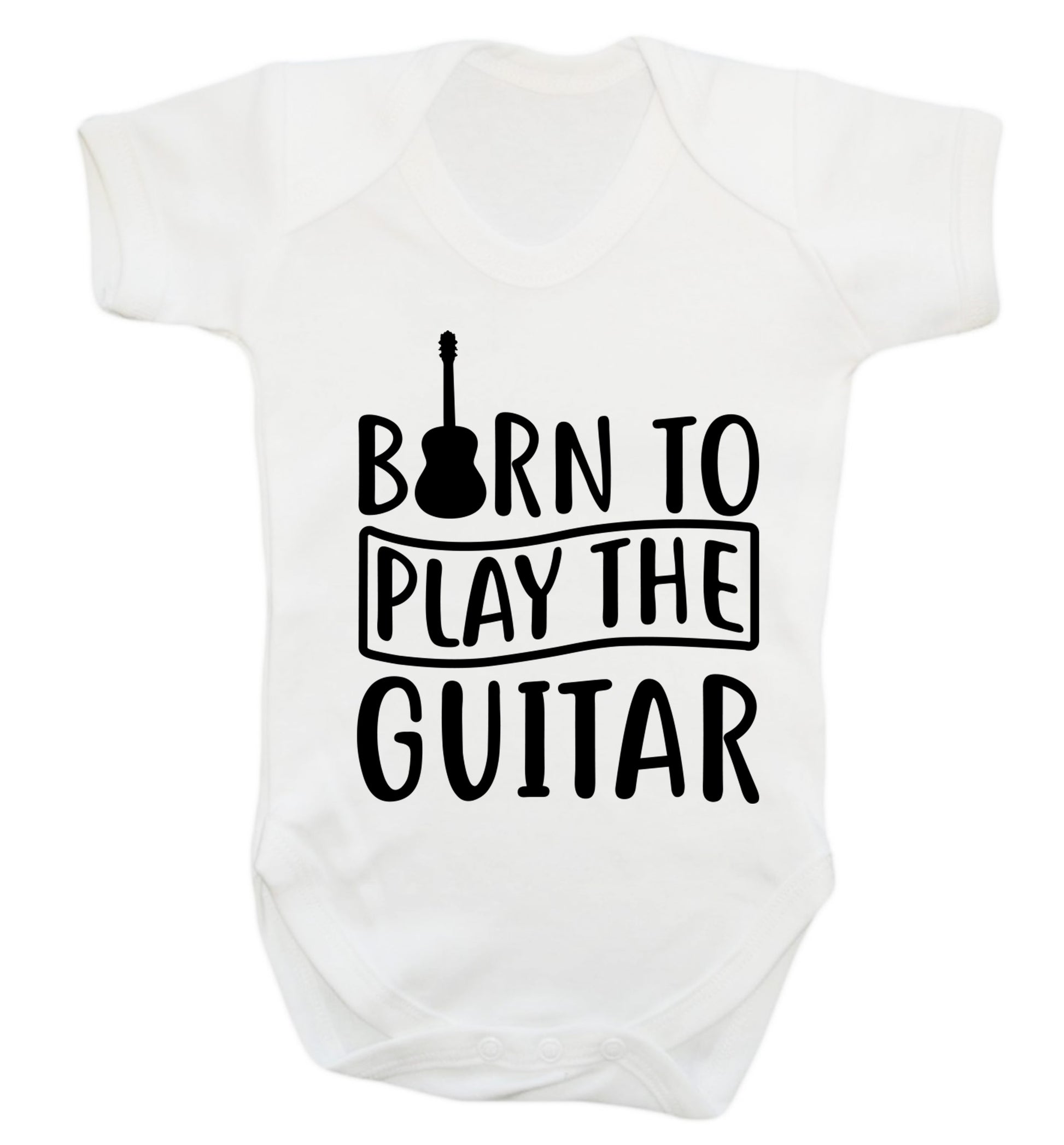 Born to play the guitar Baby Vest white 18-24 months