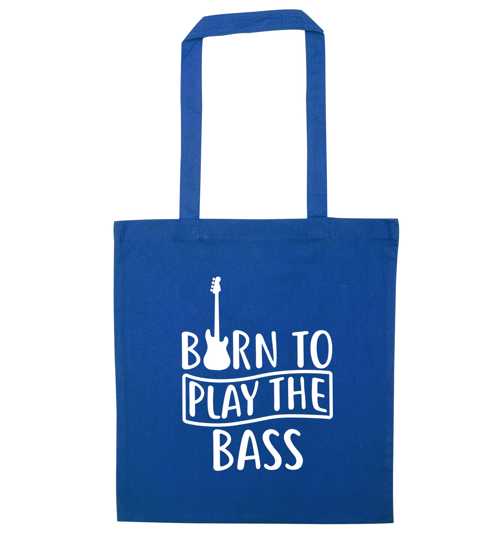 Born to play the bass blue tote bag