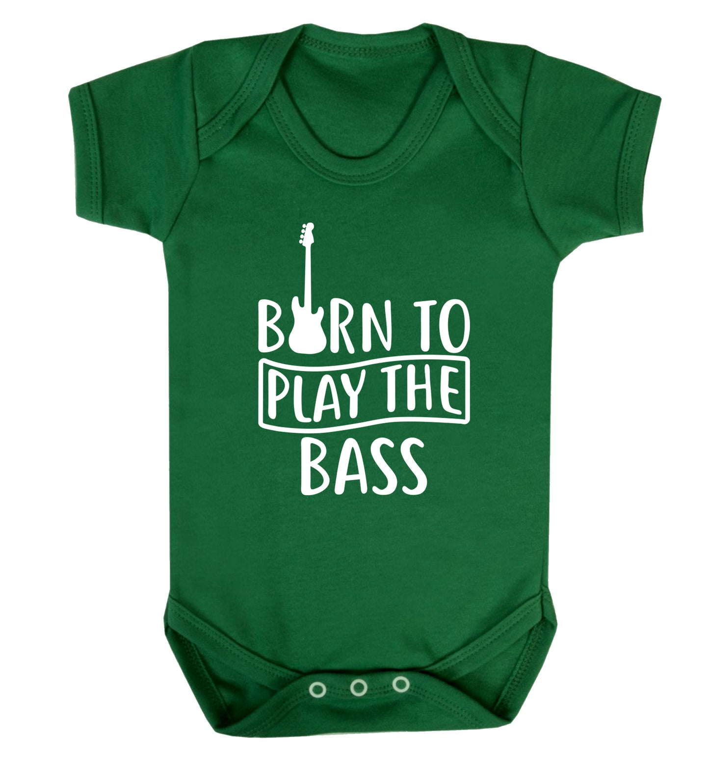 Born to play the bass Baby Vest green 18-24 months