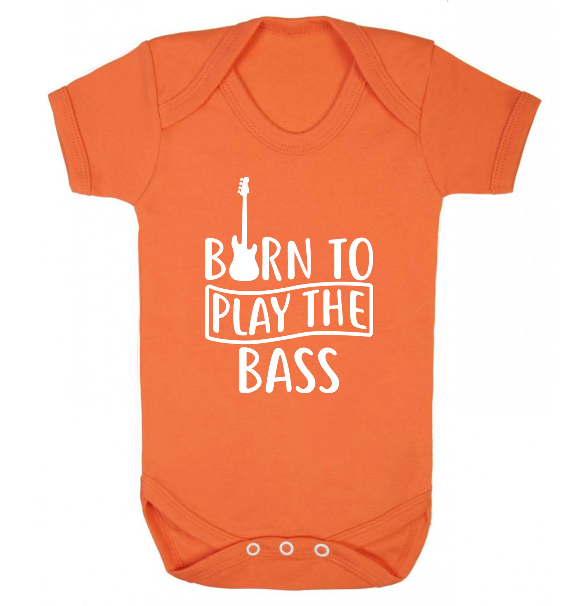 Born to play the bass Baby Vest orange 18-24 months