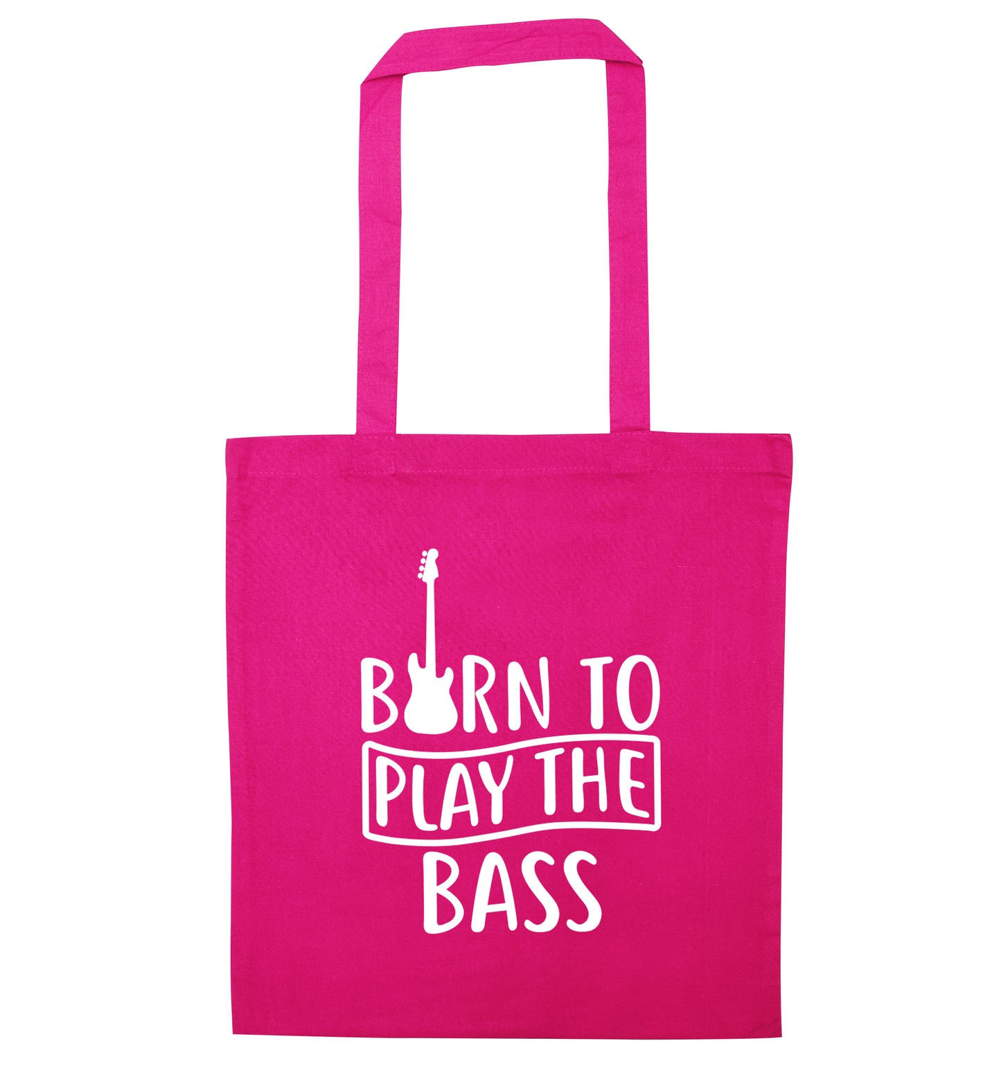 Born to play the bass pink tote bag