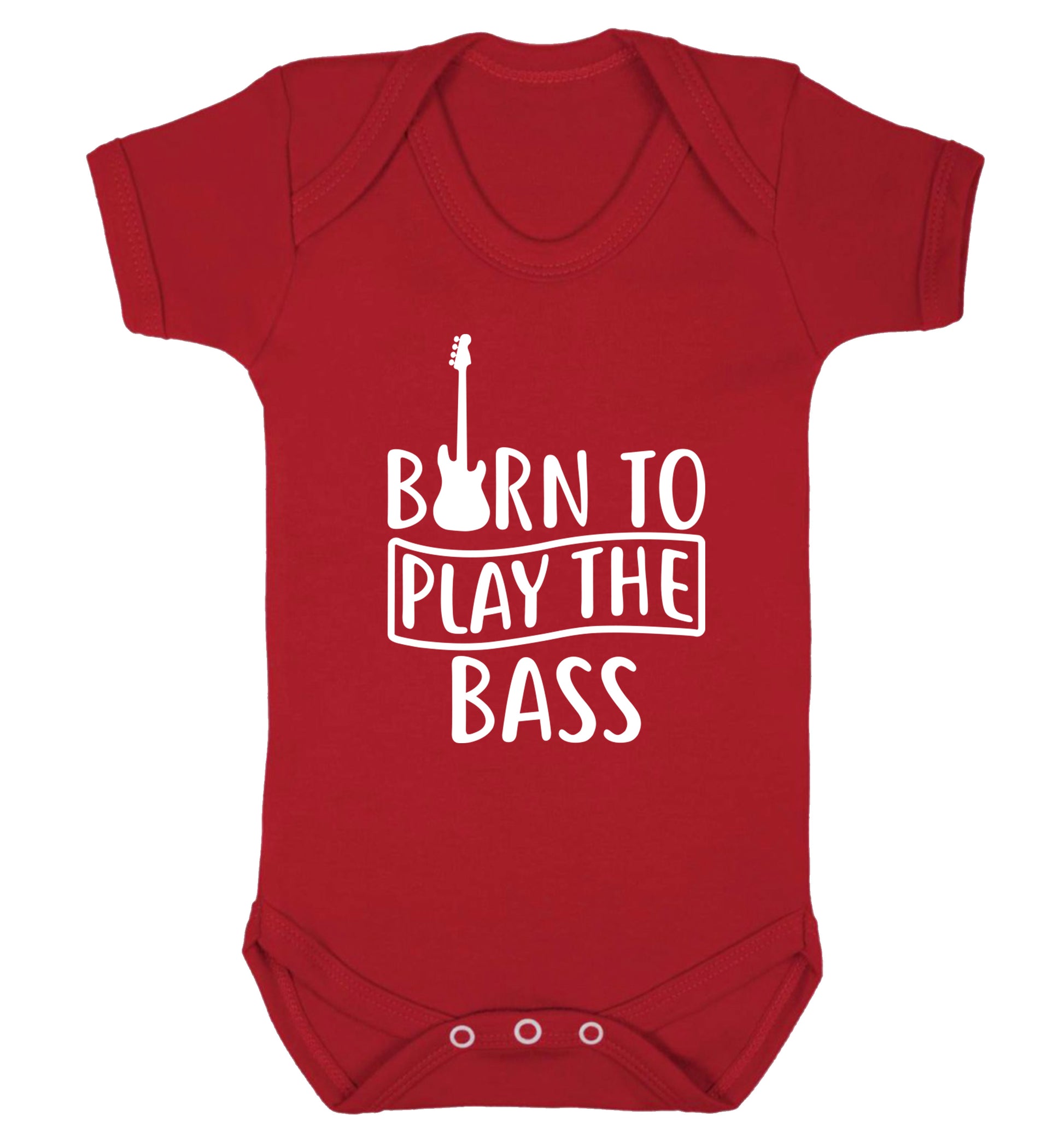 Born to play the bass Baby Vest red 18-24 months