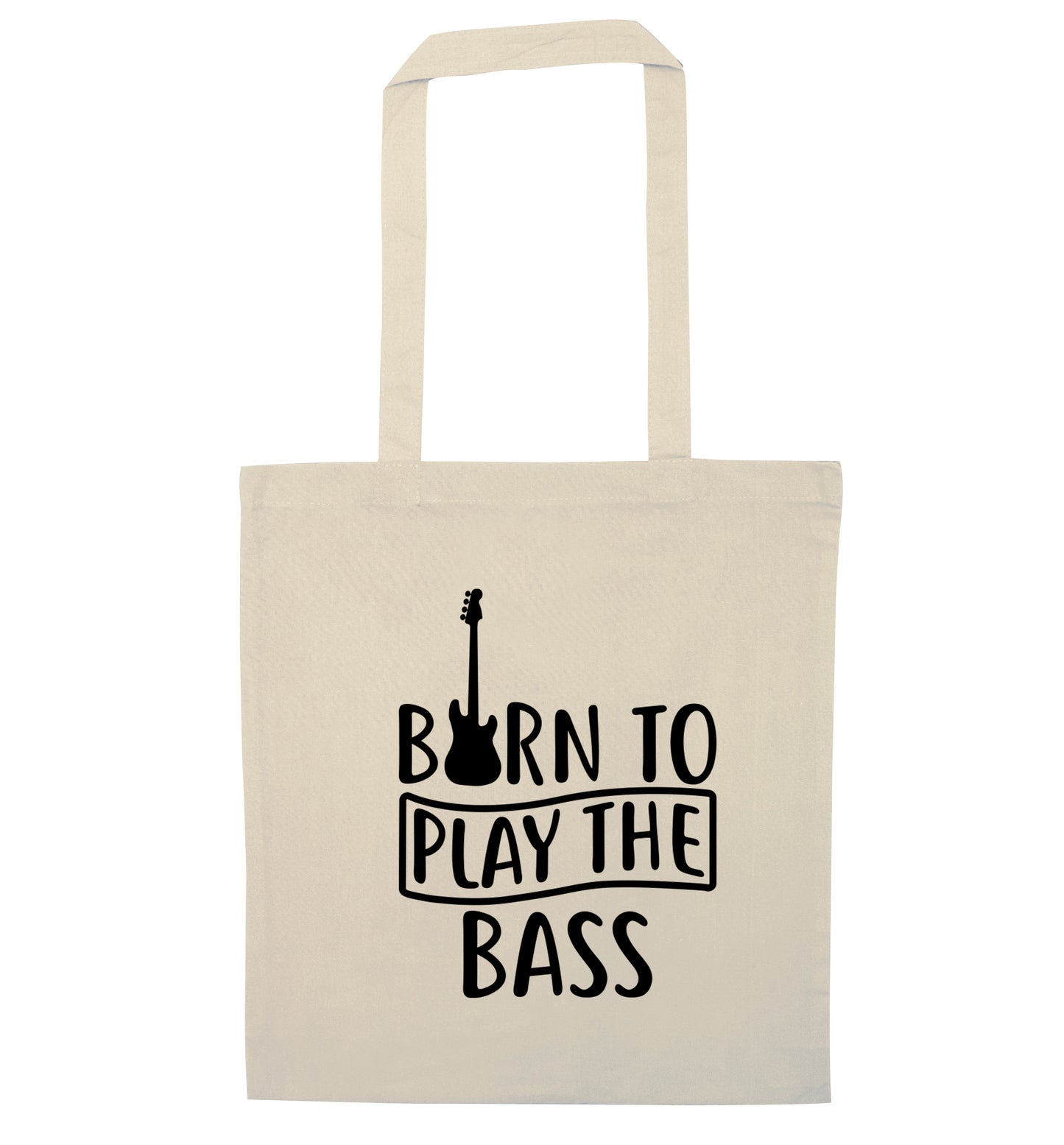 Born to play the bass natural tote bag