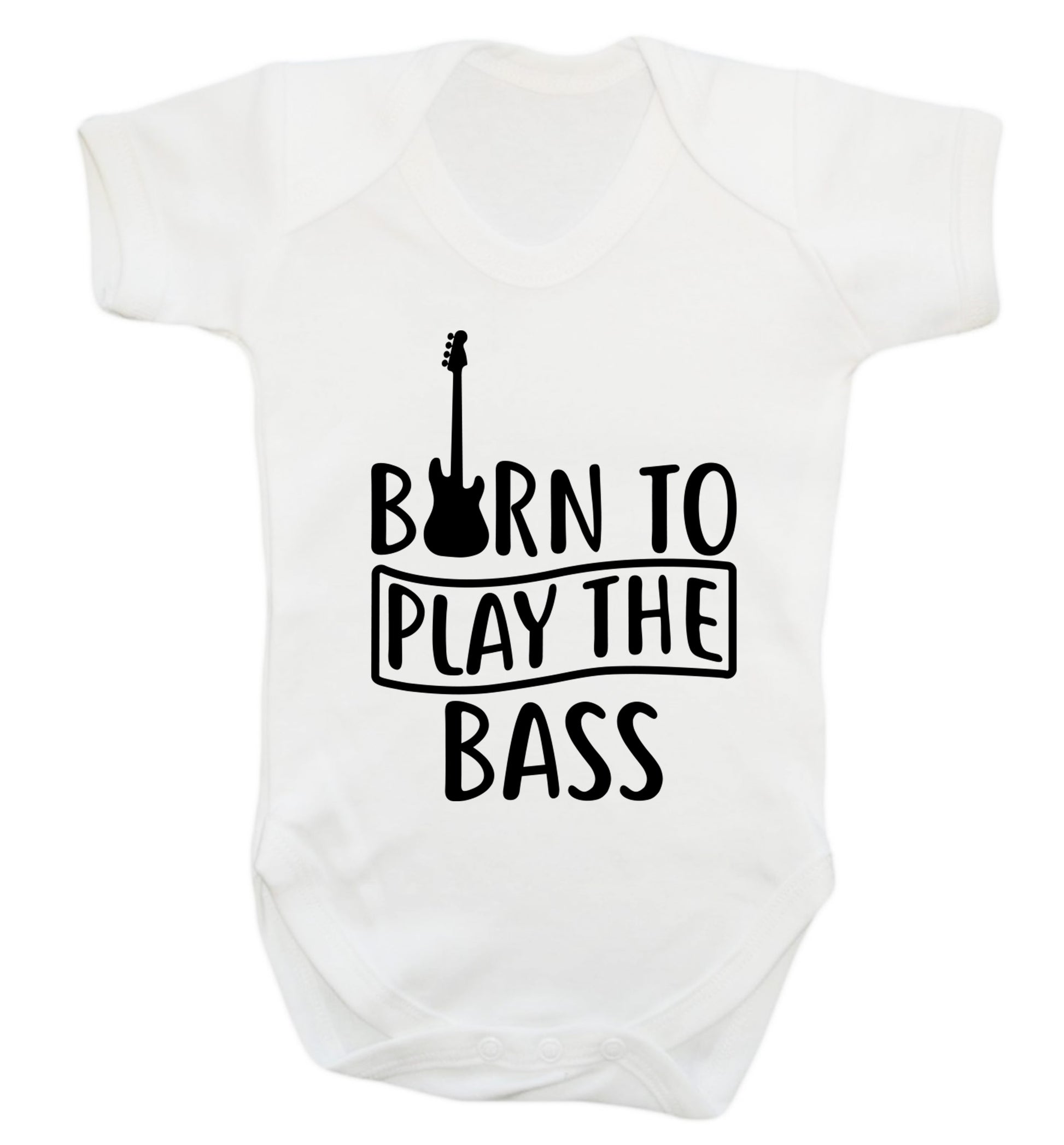 Born to play the bass Baby Vest white 18-24 months