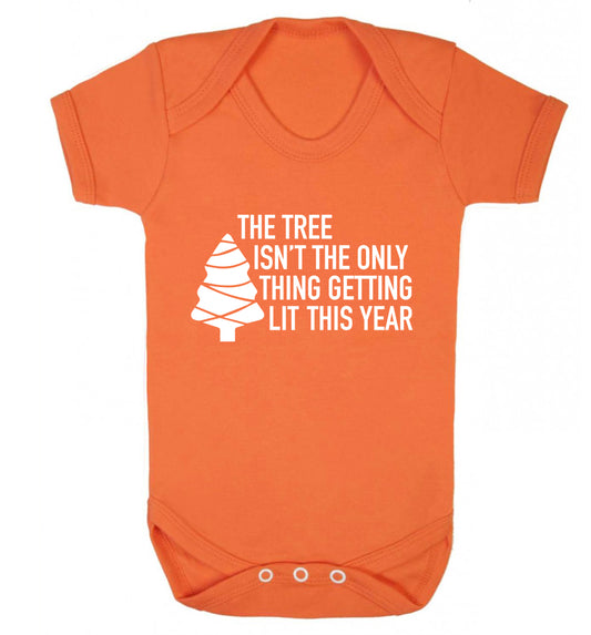 The tree isn't the only thing getting lit this year Baby Vest orange 18-24 months