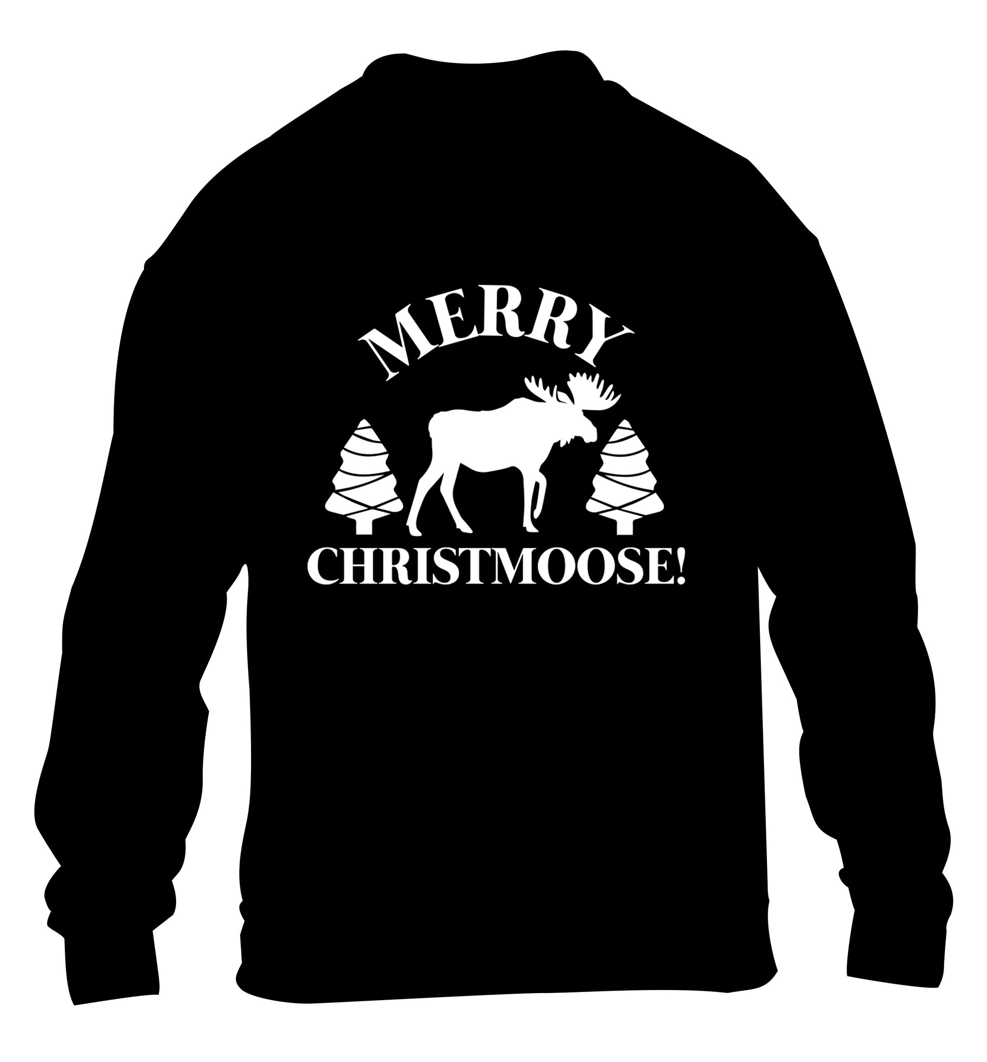 Merry Christmoose children's black sweater 12-14 Years