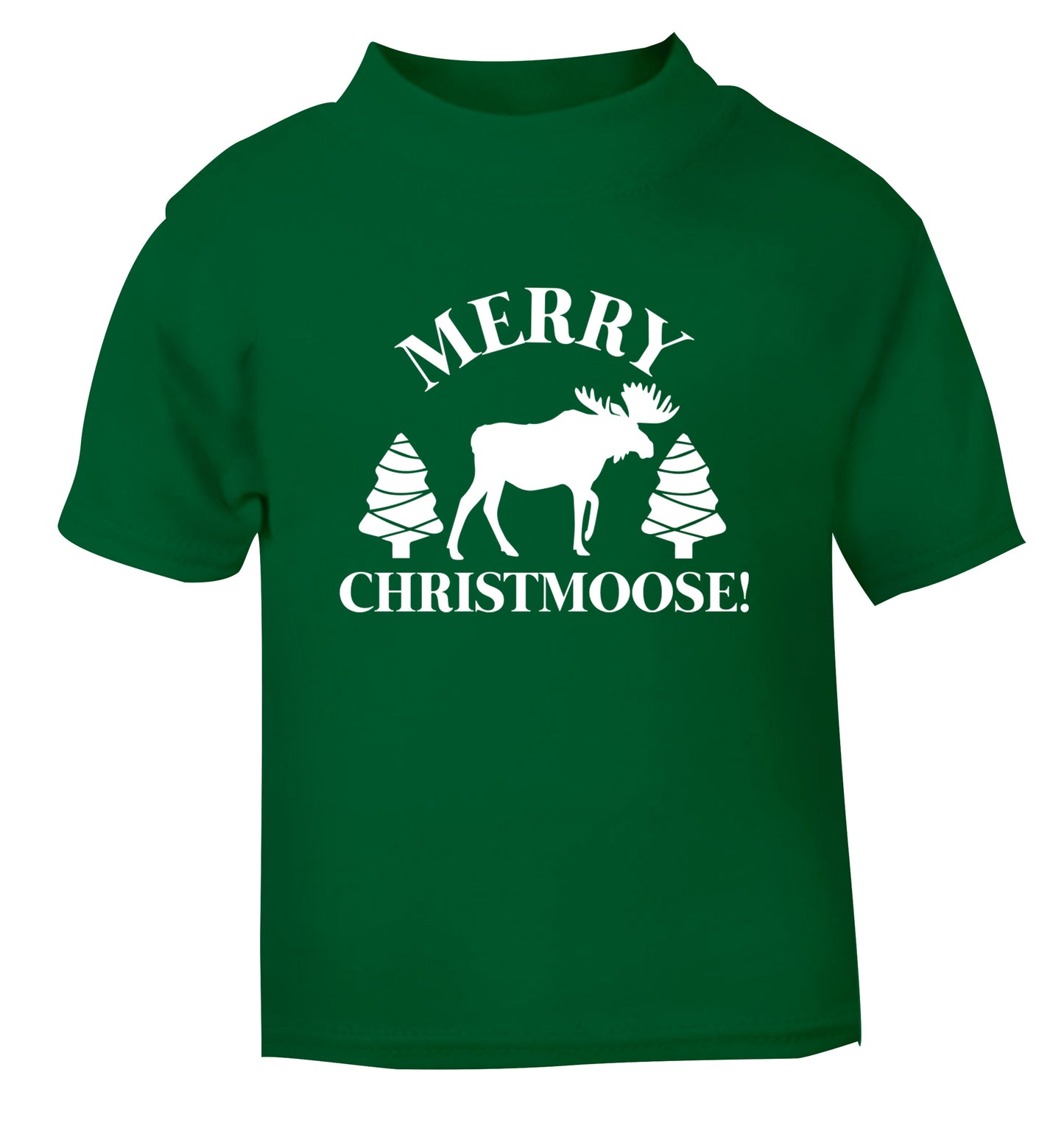 Merry Christmoose green Baby Toddler Tshirt 2 Years