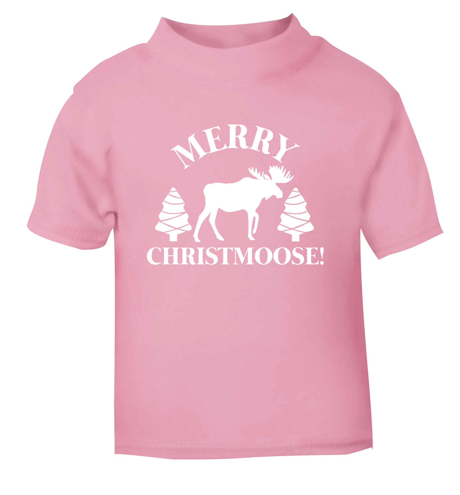 Merry Christmoose light pink Baby Toddler Tshirt 2 Years