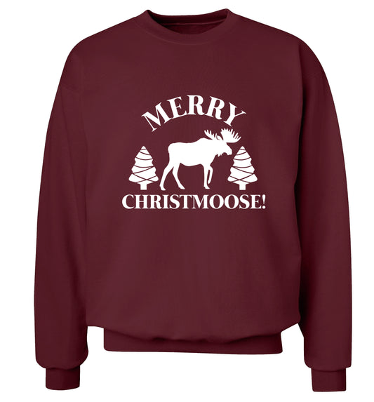 Merry Christmoose Adult's unisex maroon Sweater 2XL