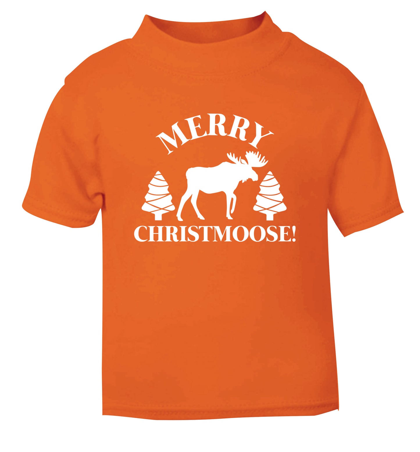 Merry Christmoose orange Baby Toddler Tshirt 2 Years