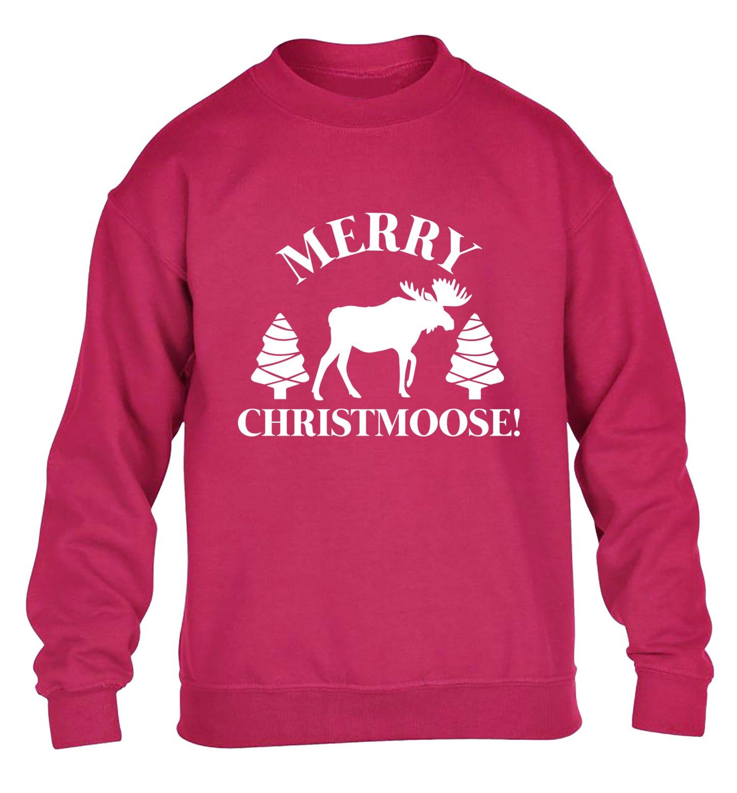 Merry Christmoose children's pink sweater 12-14 Years
