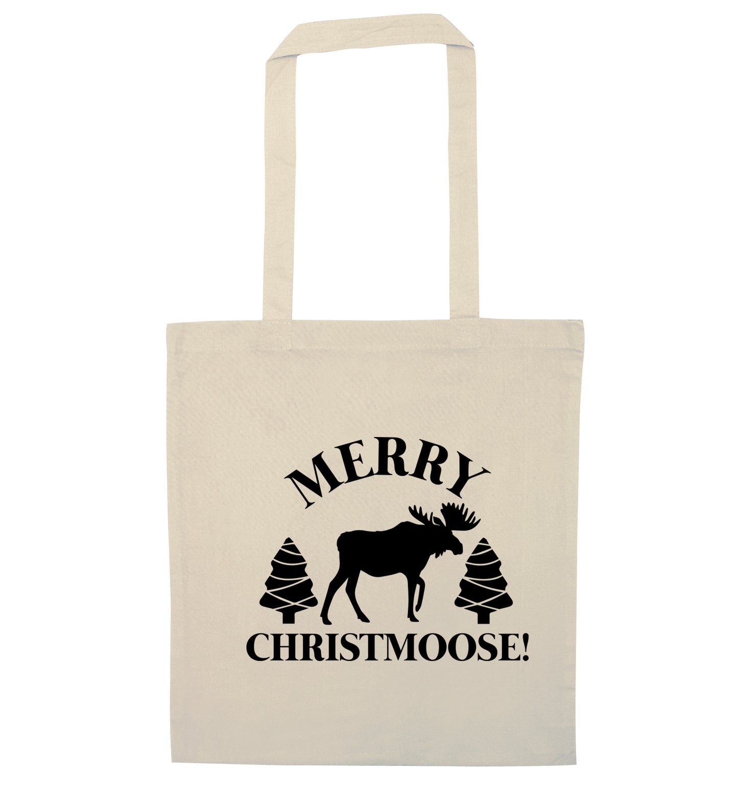 Merry Christmoose natural tote bag