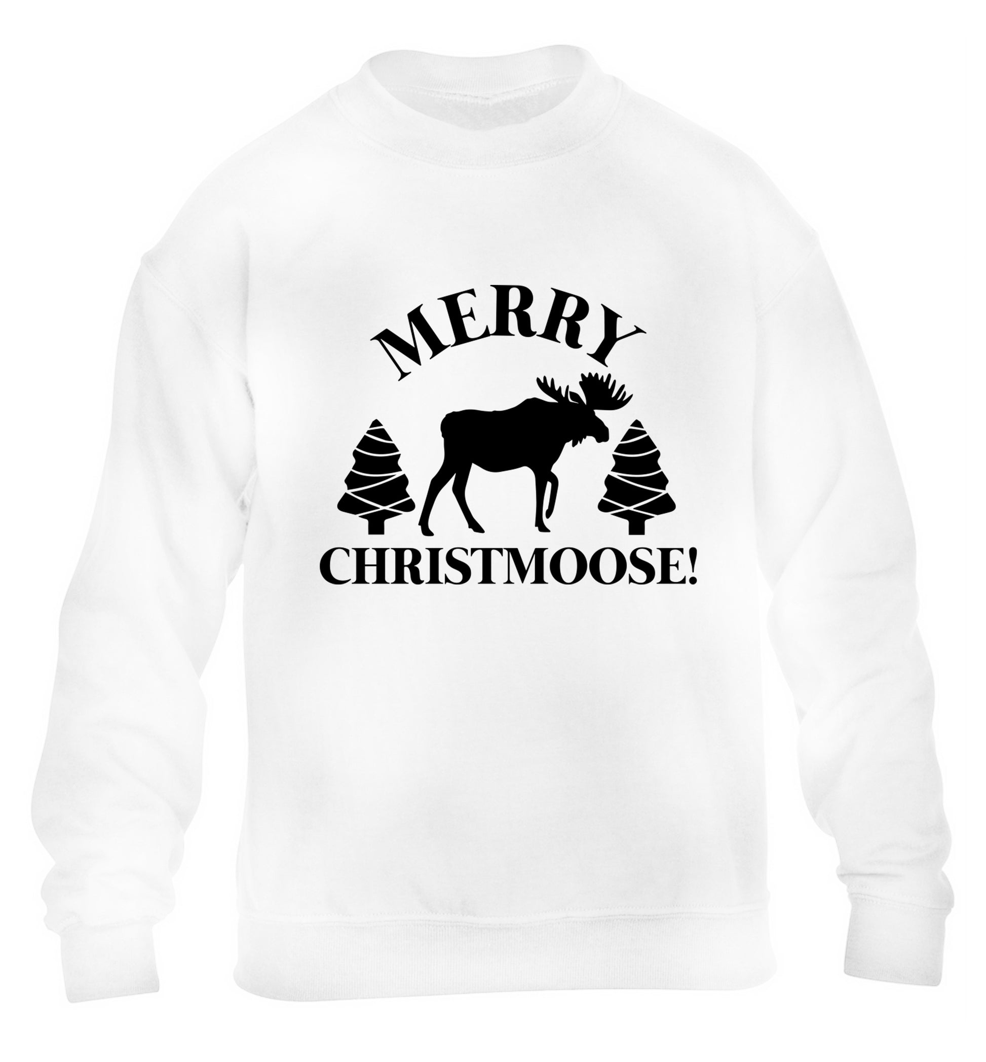 Merry Christmoose children's white sweater 12-14 Years