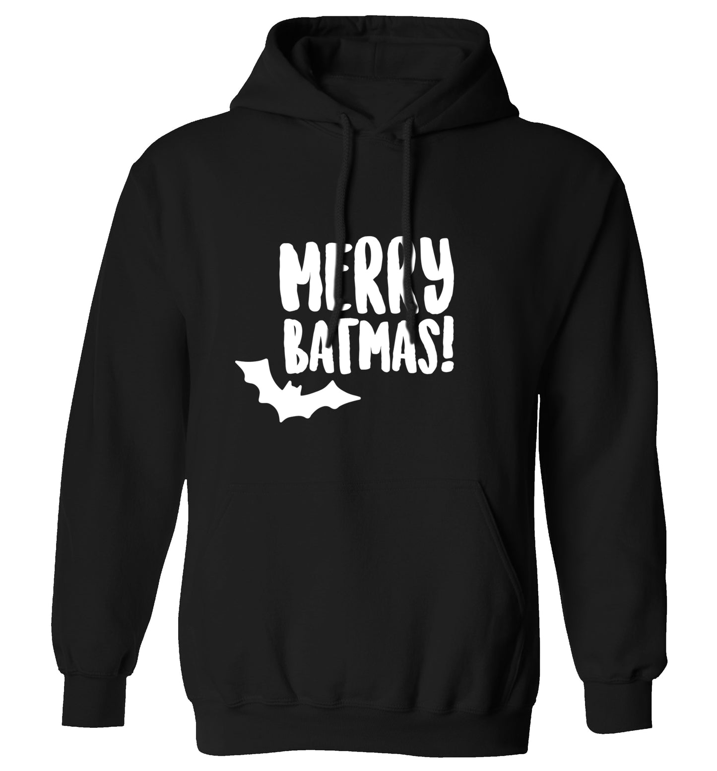 Merry Batmas adults unisex black hoodie 2XL