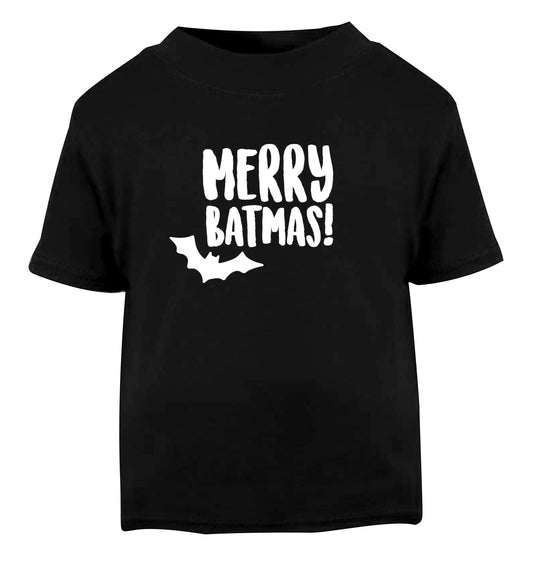 Merry Batmas Black Baby Toddler Tshirt 2 years