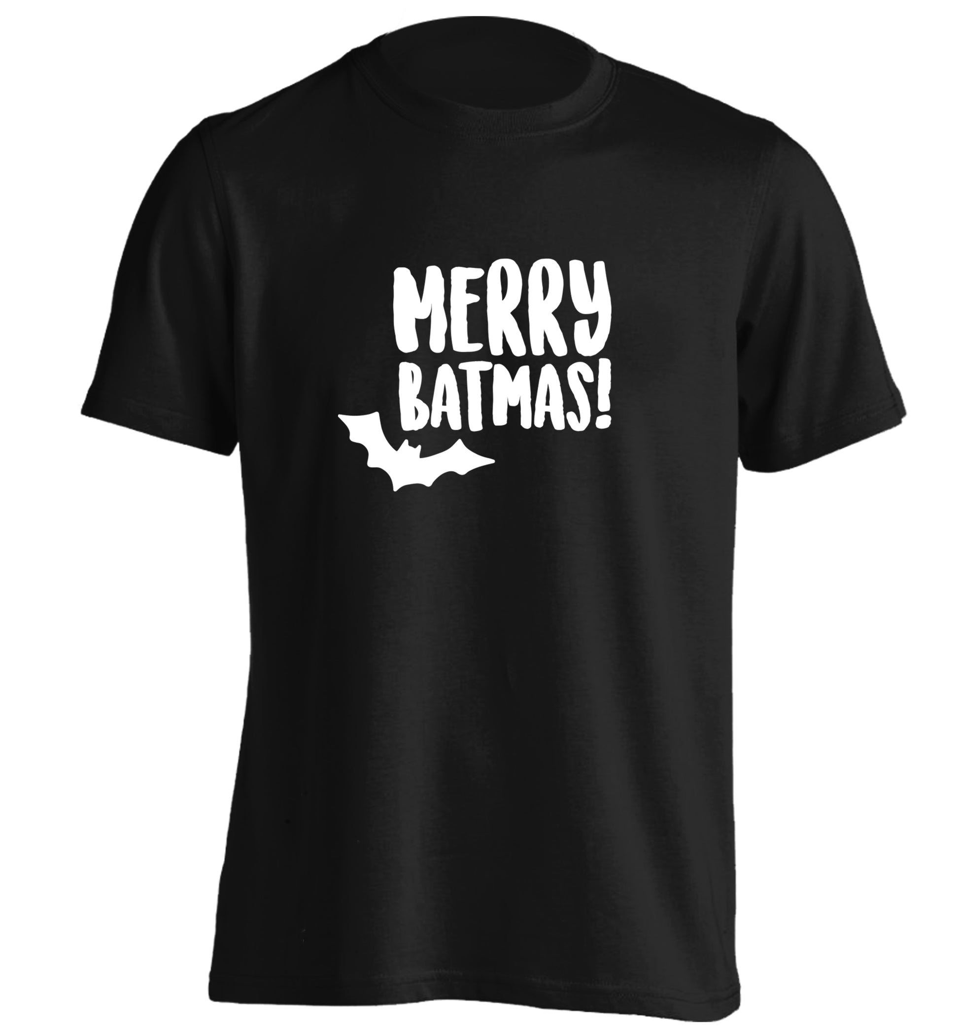 Merry Batmas adults unisex black Tshirt 2XL