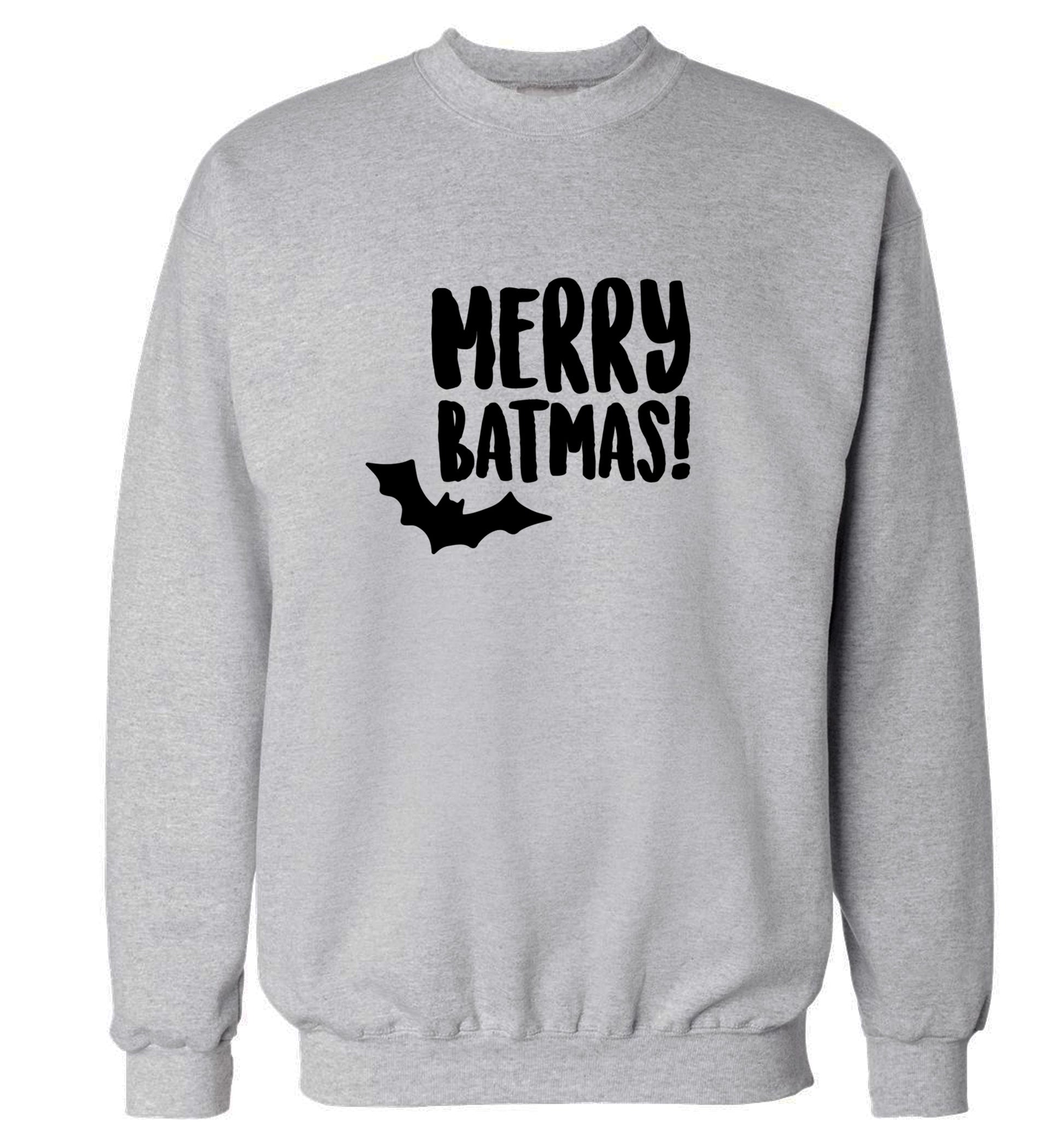 Merry Batmas Adult's unisex grey Sweater 2XL