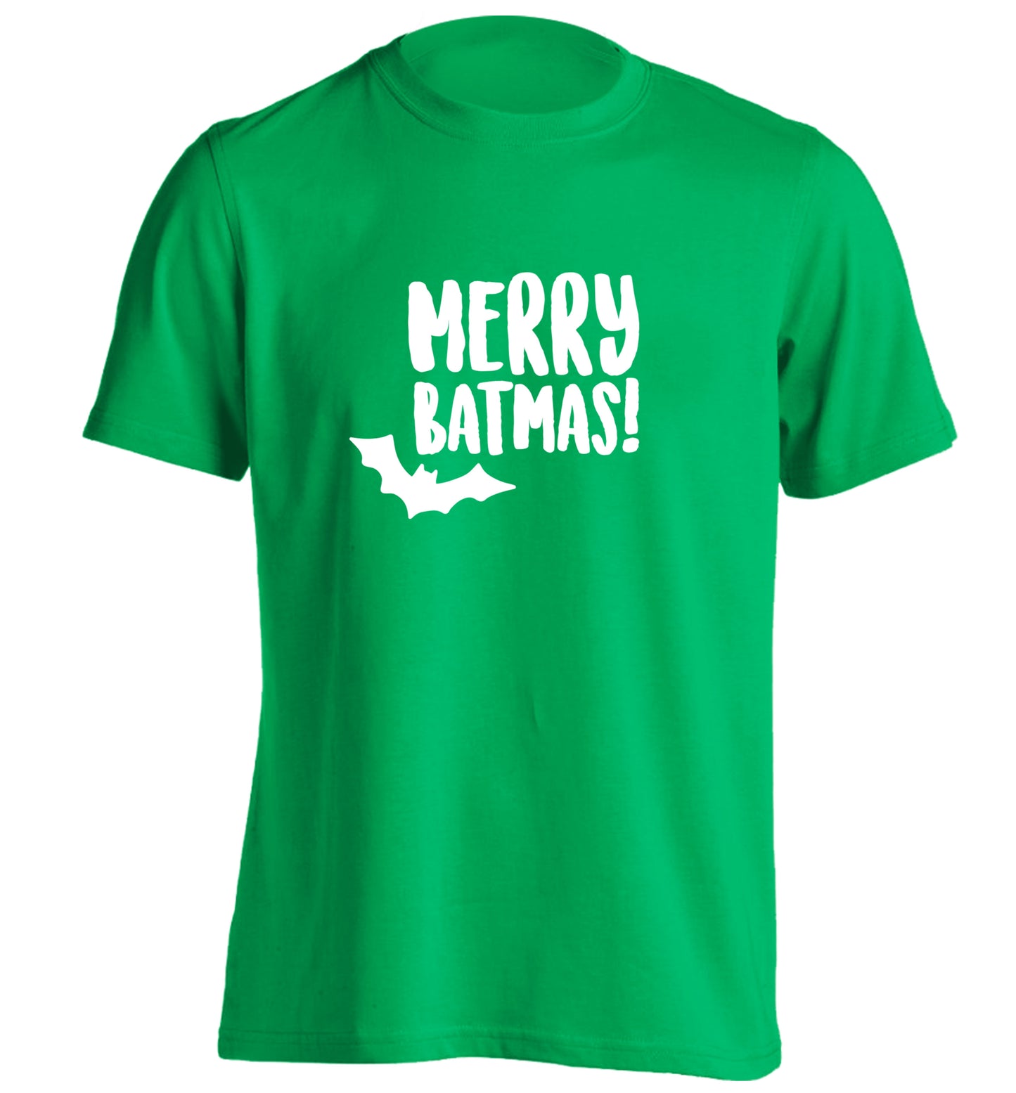 Merry Batmas adults unisex green Tshirt 2XL