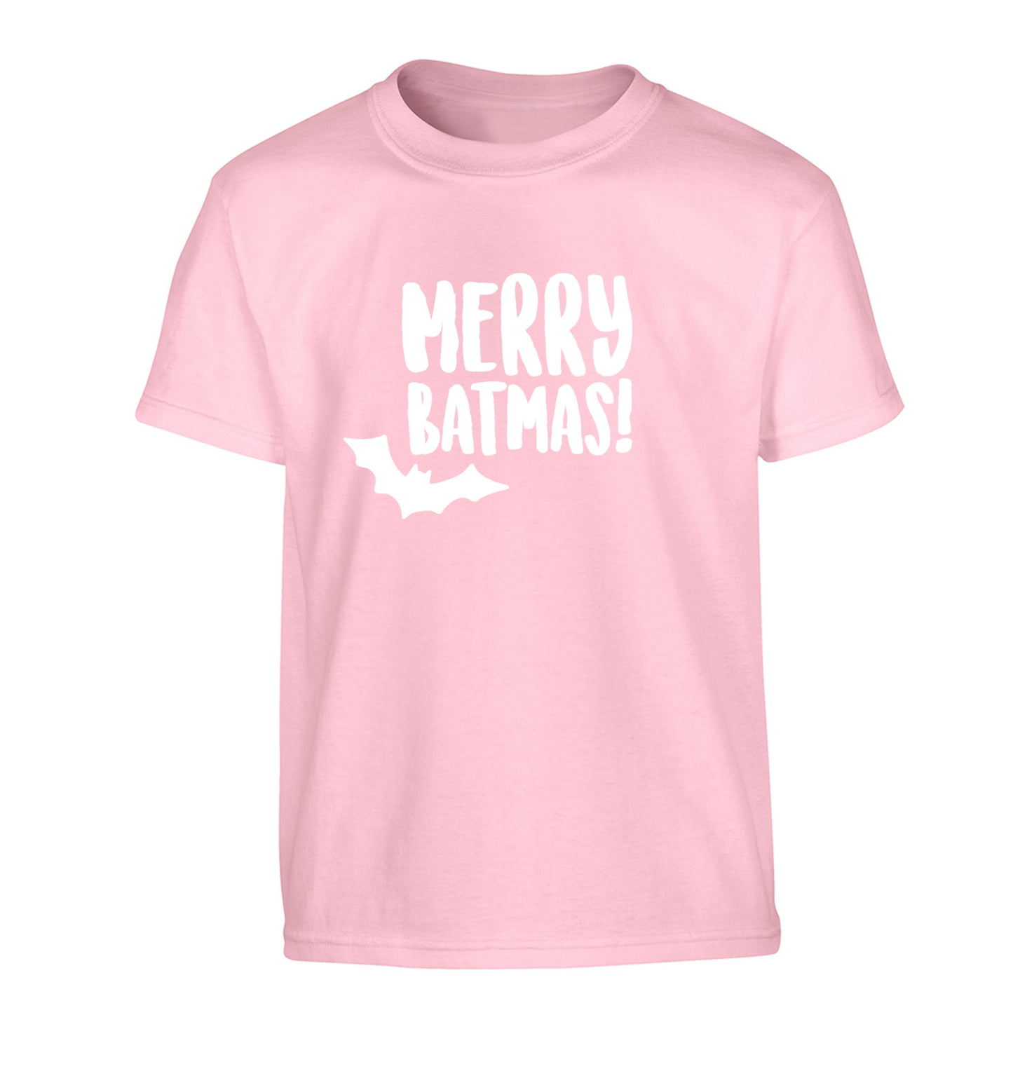 Merry Batmas Children's light pink Tshirt 12-14 Years