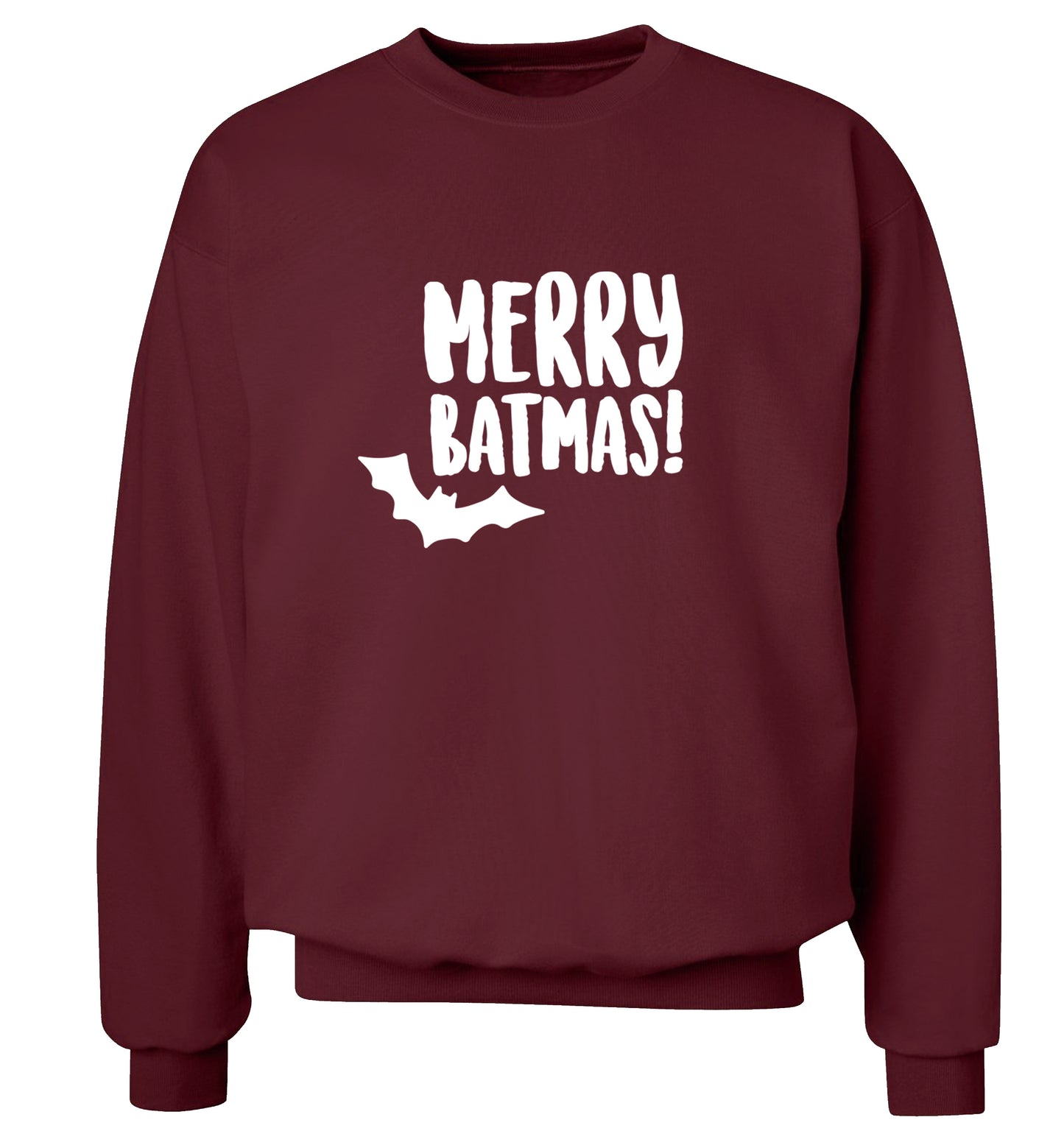 Merry Batmas Adult's unisex maroon Sweater 2XL