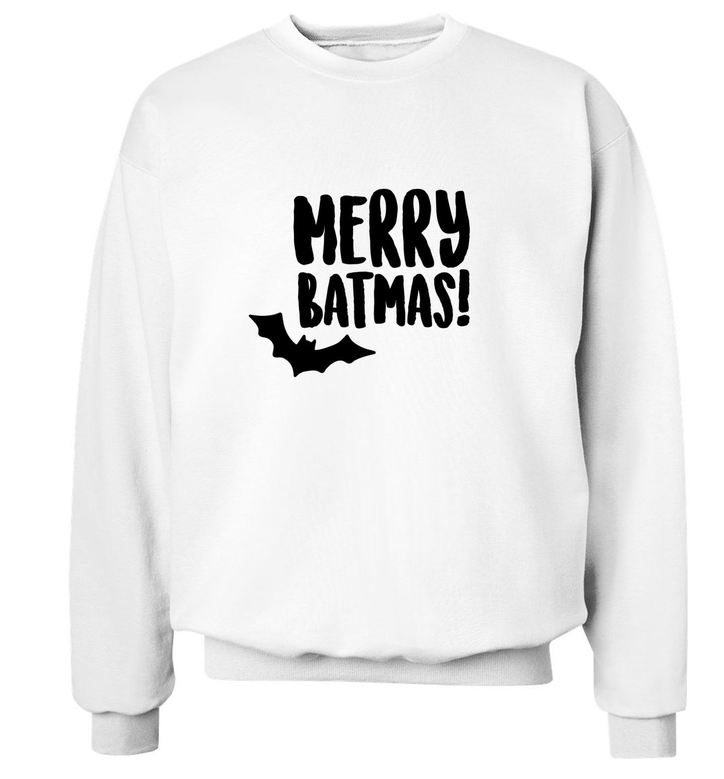 Merry Batmas Adult's unisex white Sweater 2XL