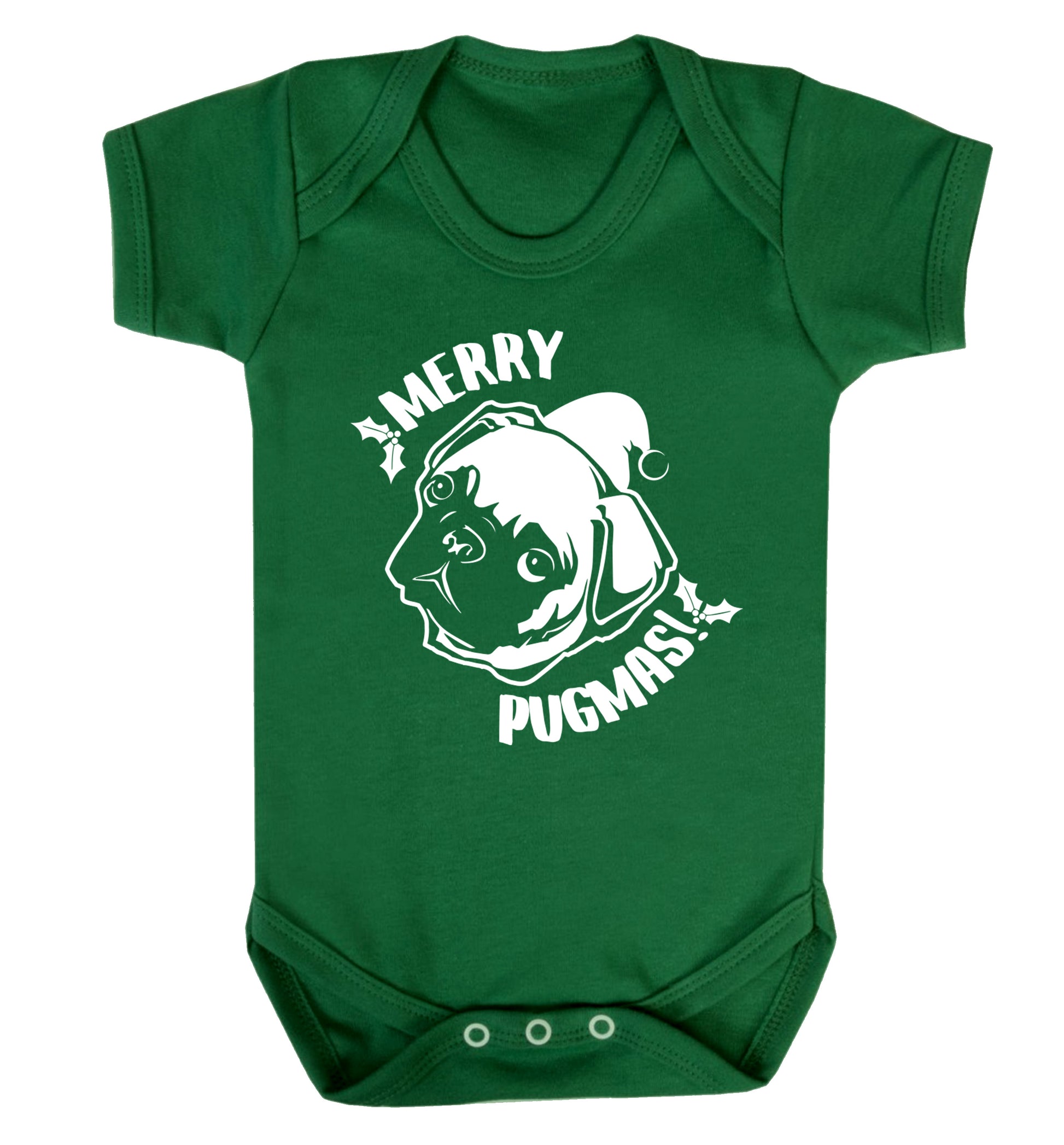 Merry Pugmas Baby Vest green 18-24 months