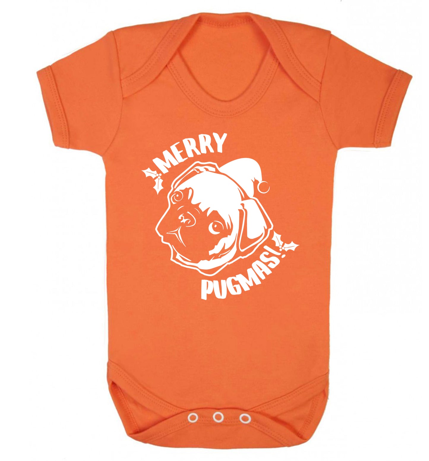 Merry Pugmas Baby Vest orange 18-24 months